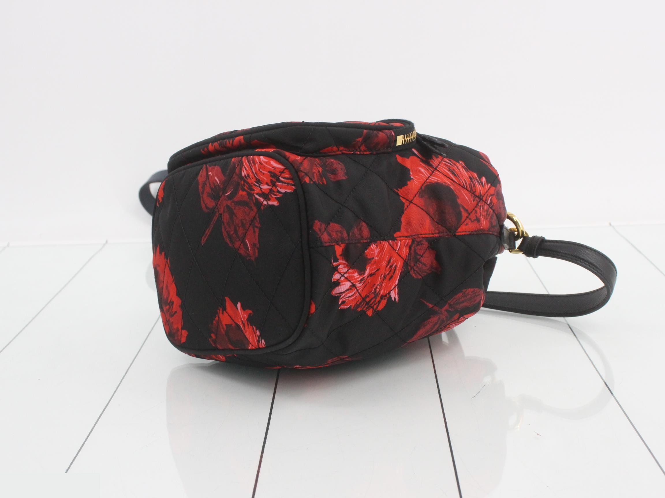 floral drawstring shoulder bag — view 6