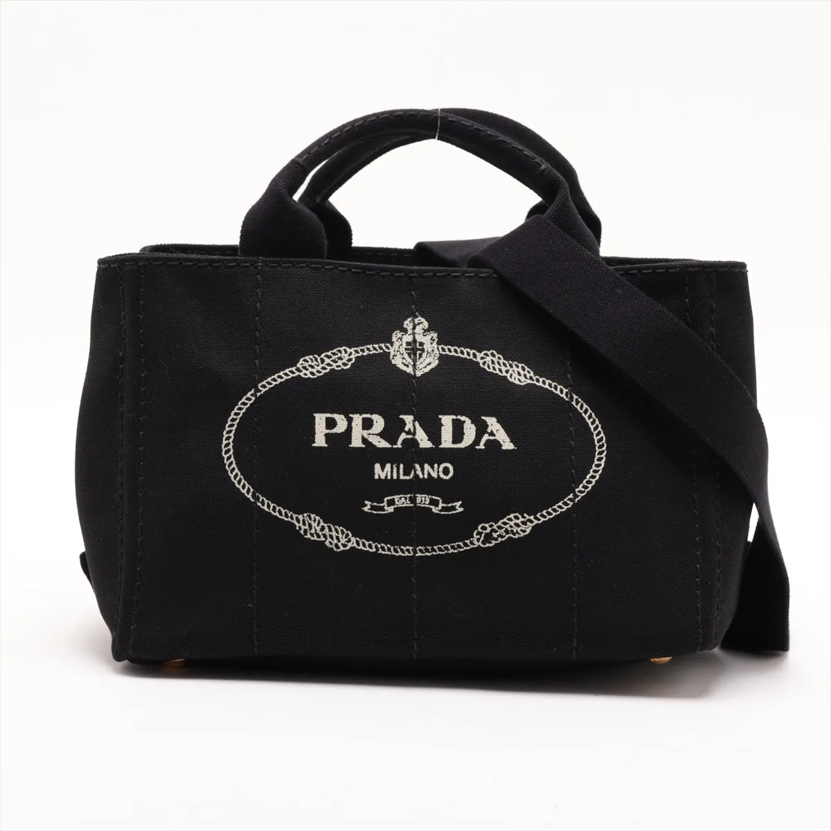 Canapa B2439G Canvas 2-Way Handbag, Black