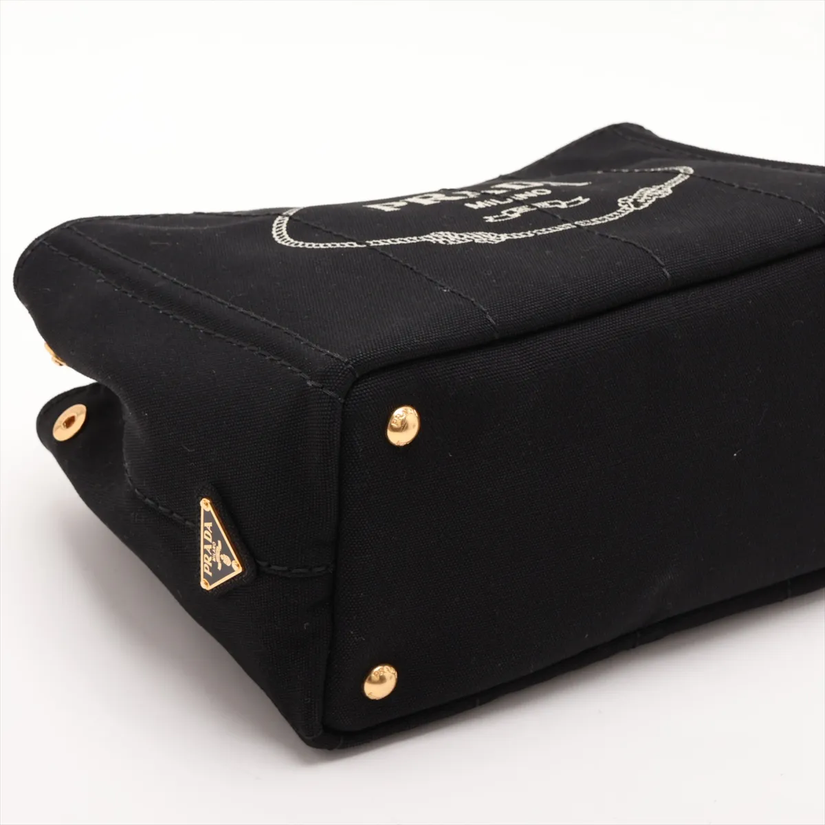 Canapa B2439G Canvas 2-Way Handbag, Black — view 4