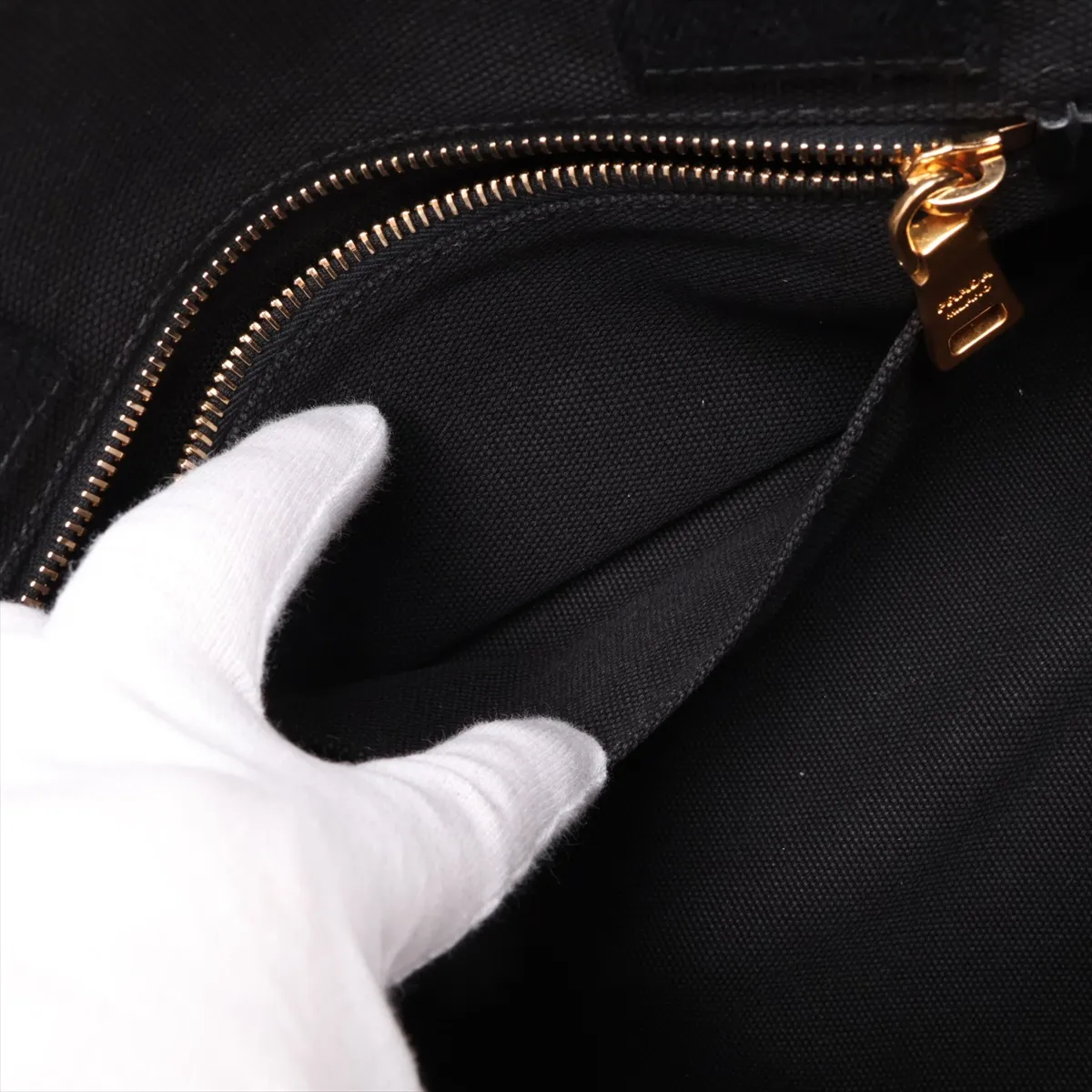 Canapa B2439G Canvas 2-Way Handbag, Black — view 9