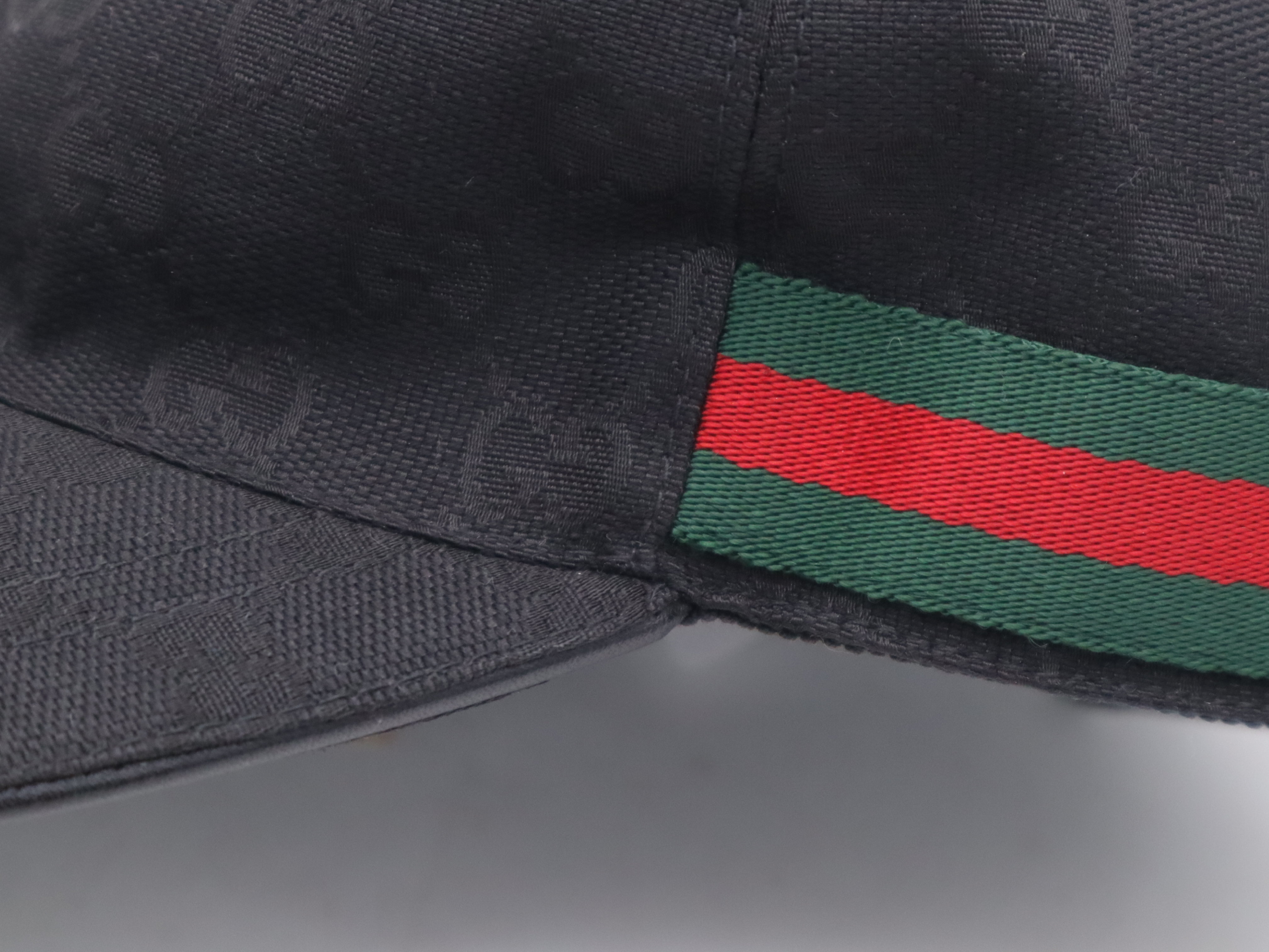 200035 Canvas x Leather GG Canvas Sherry Line Baseball Cap Black Other Accessories — view 8