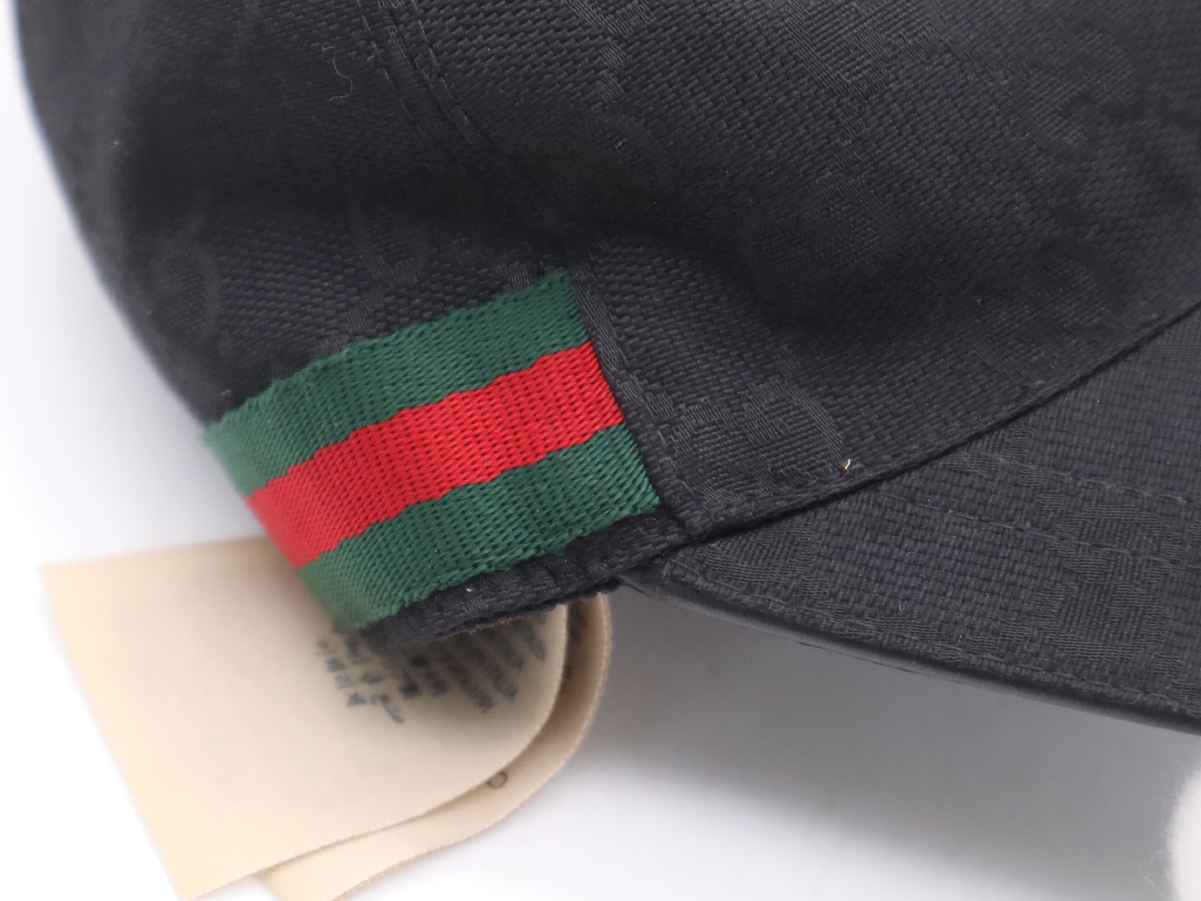200035 Canvas x Leather GG Canvas Sherry Line Baseball Cap Black Other Accessories — view 9