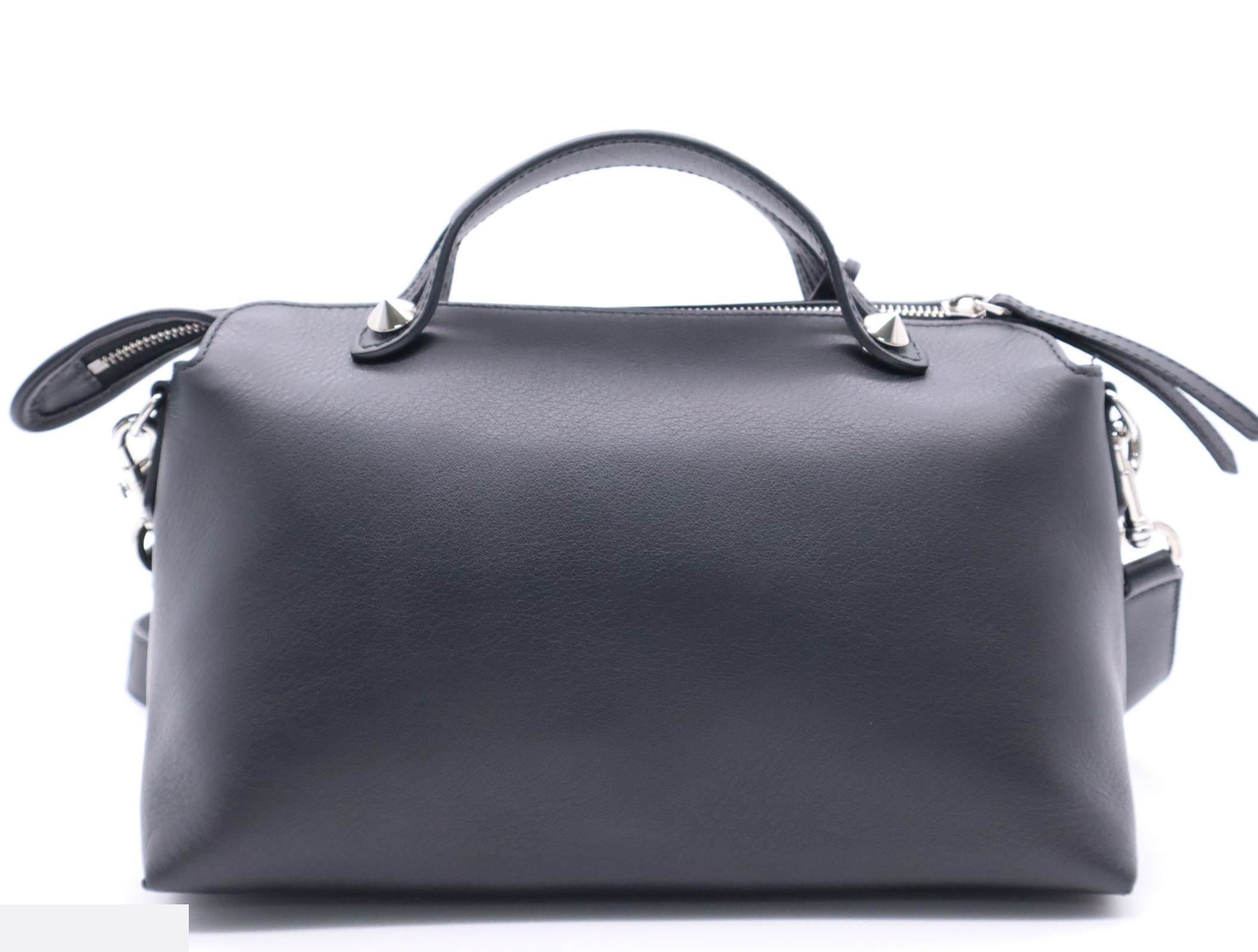 Leather Visaway Handbag Black SV Hardware — view 2