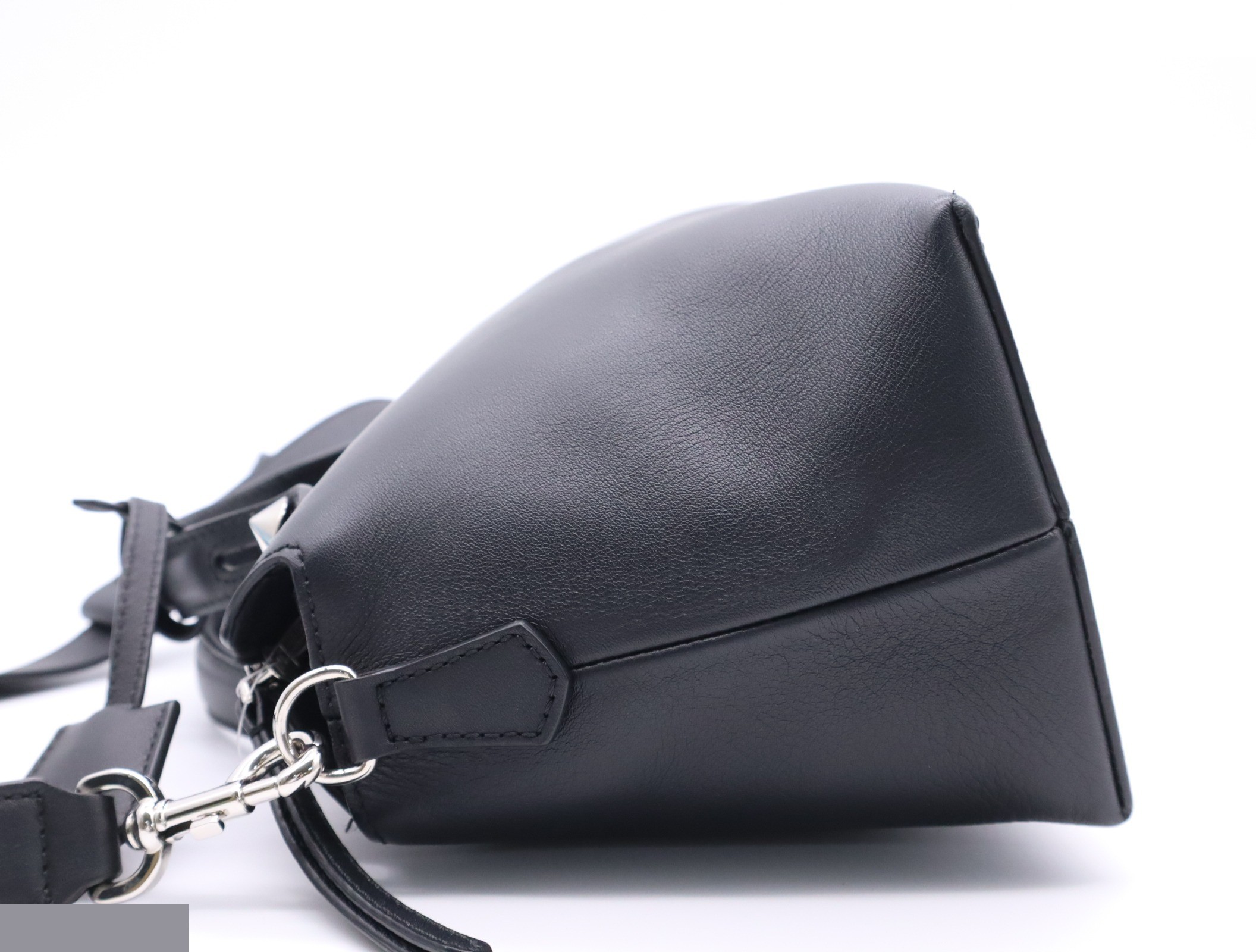 Leather Visaway Handbag Black SV Hardware — view 3