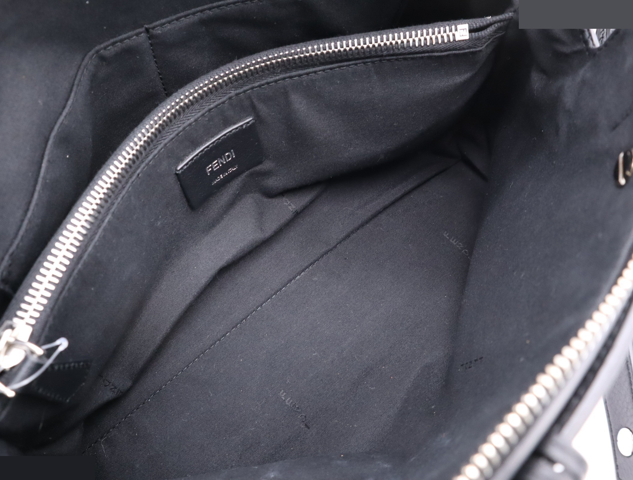 Leather Visaway Handbag Black SV Hardware — view 8