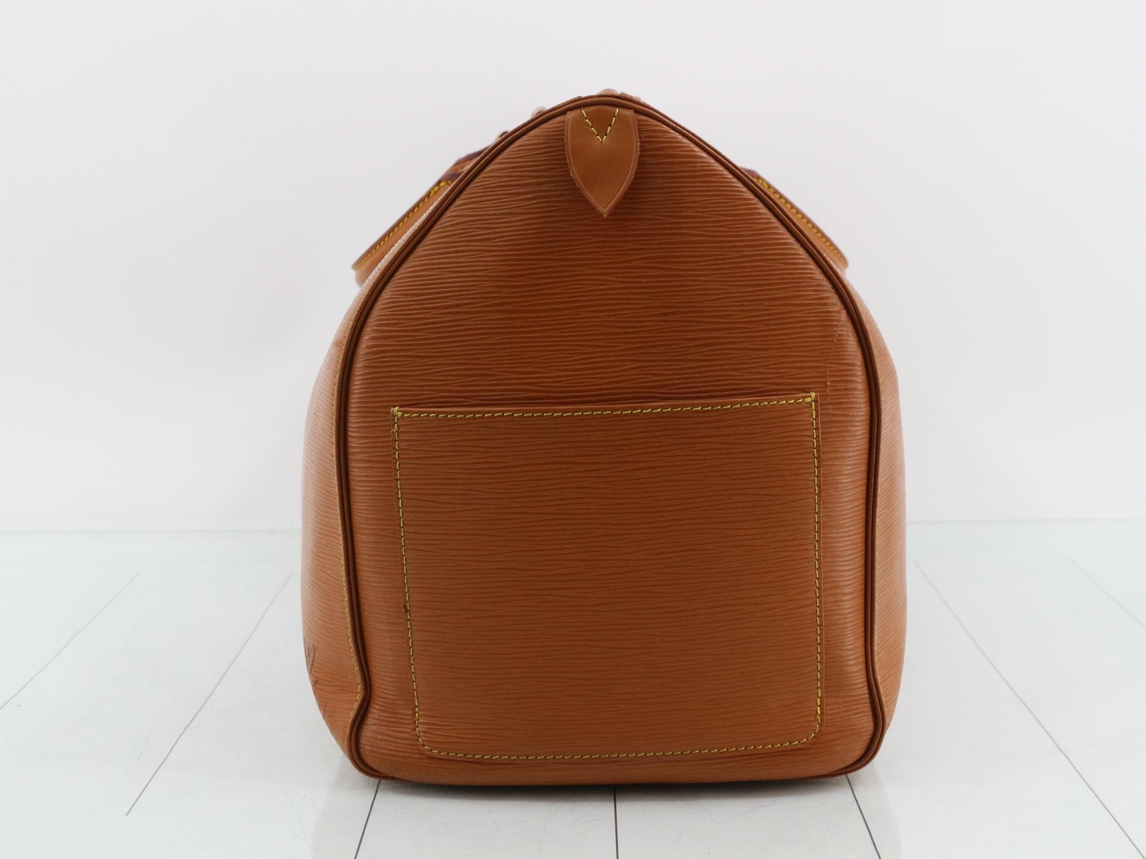Keepall 50 Kenya Brown Poigner with name tag — view 4