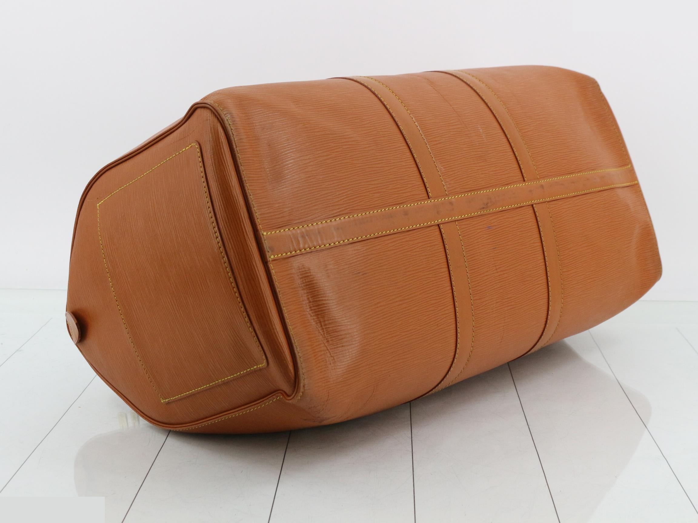 Keepall 50 Kenya Brown Poigner with name tag — view 5