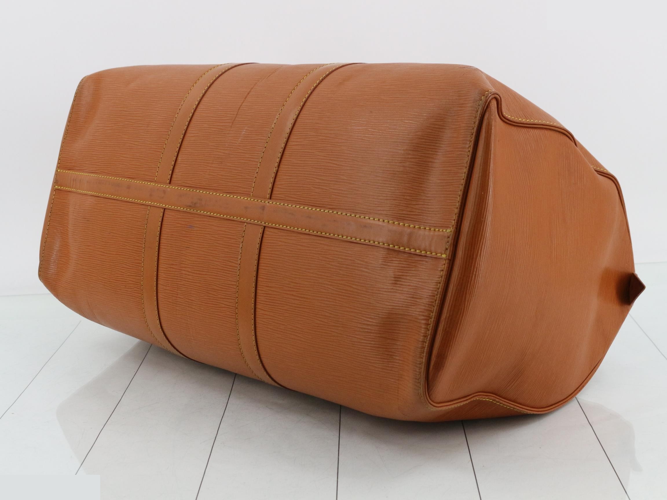 Keepall 50 Kenya Brown Poigner with name tag — view 6