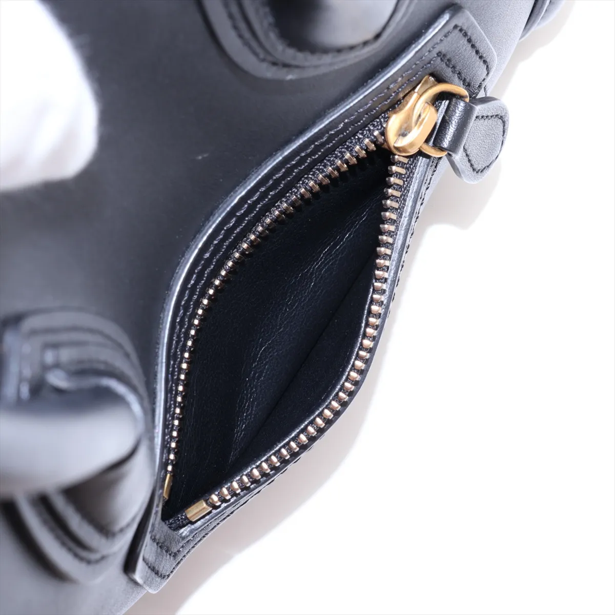 Luggage Nano Shopper Leather 2-Way Handbag, Black — view 10