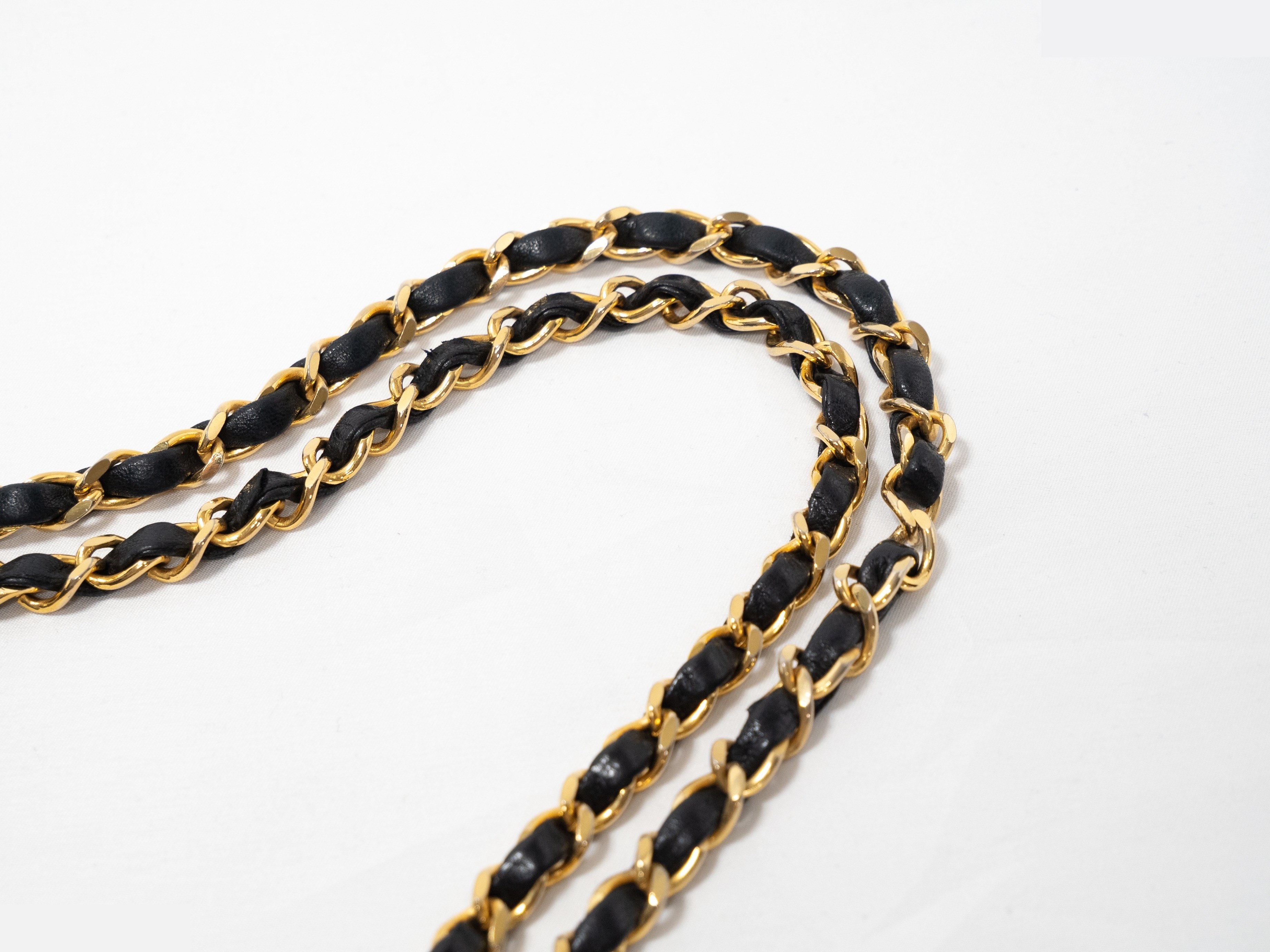 Matelassé Seal Double Flap Double Chain Lambskin Black — view 6