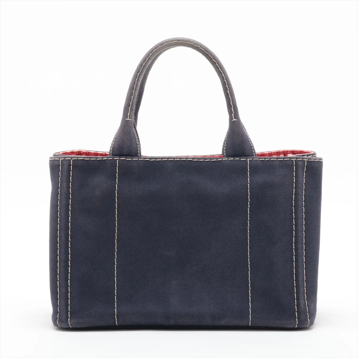 Canapa Canvas 2-Way Handbag, Navy — view 2