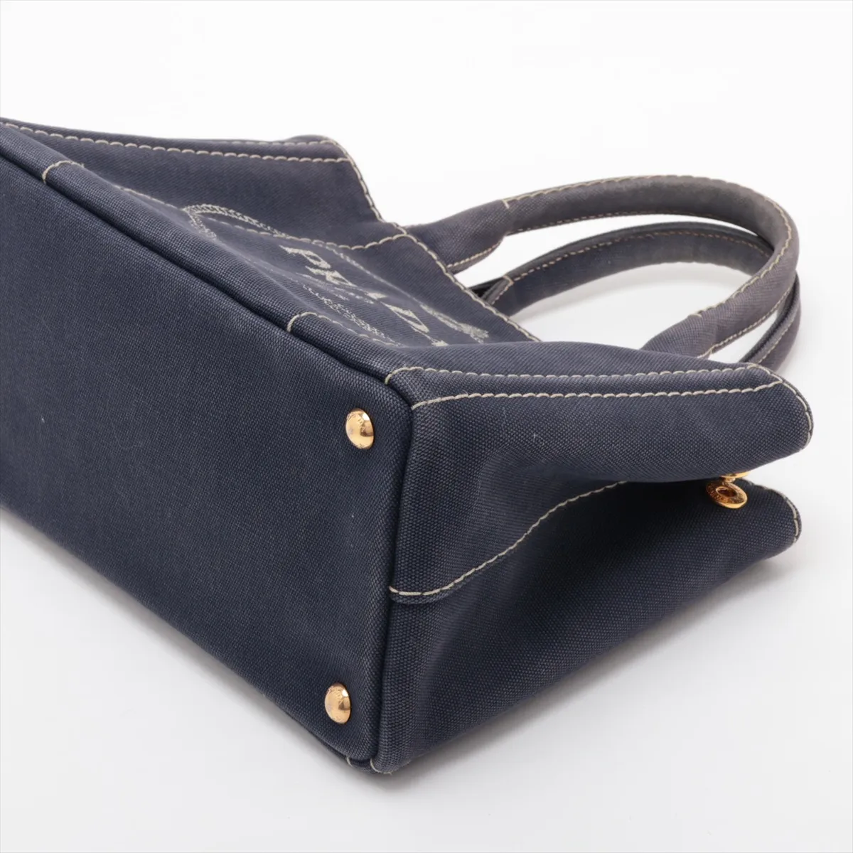Canapa Canvas 2-Way Handbag, Navy — view 3