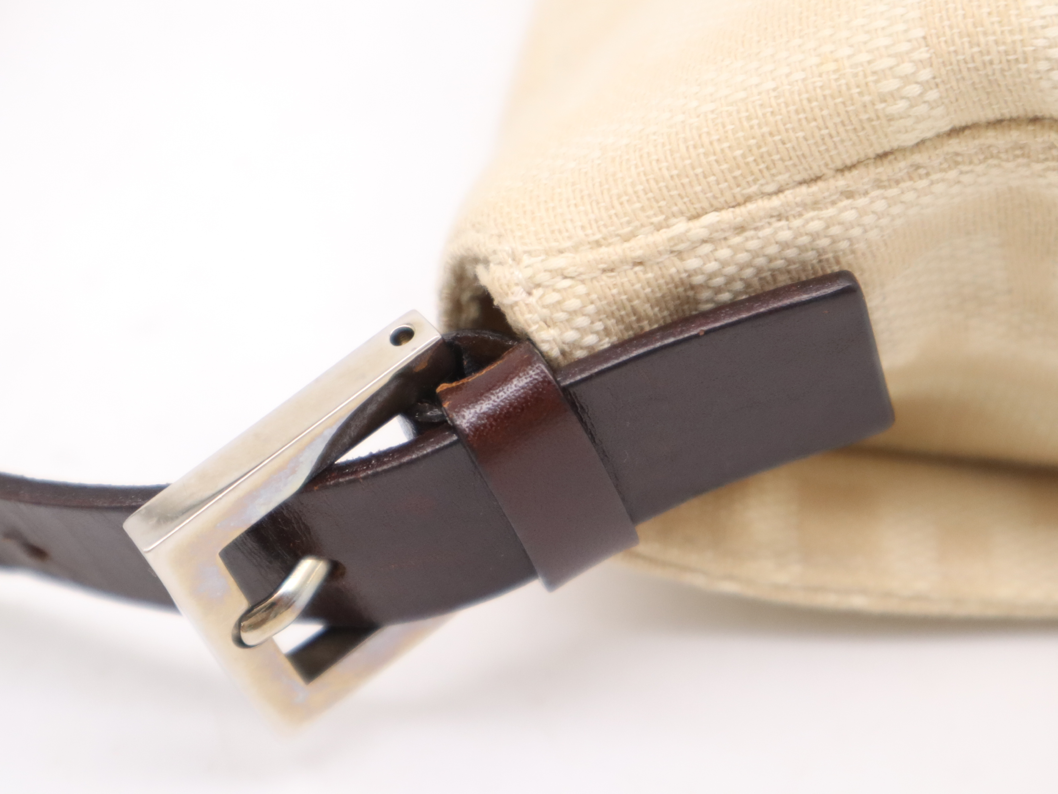 26424 Canvas x Leather Zucca Mamma Bucket Shoulder Bag Beige Brown SV Metal Fittings Storage Bag Included Shoulder Bag — view 8