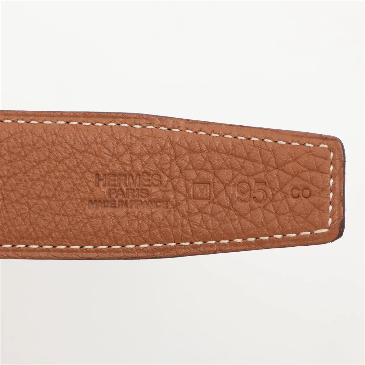 H-belt M:2009 Belt 95 Leather Black x Gold — view 5