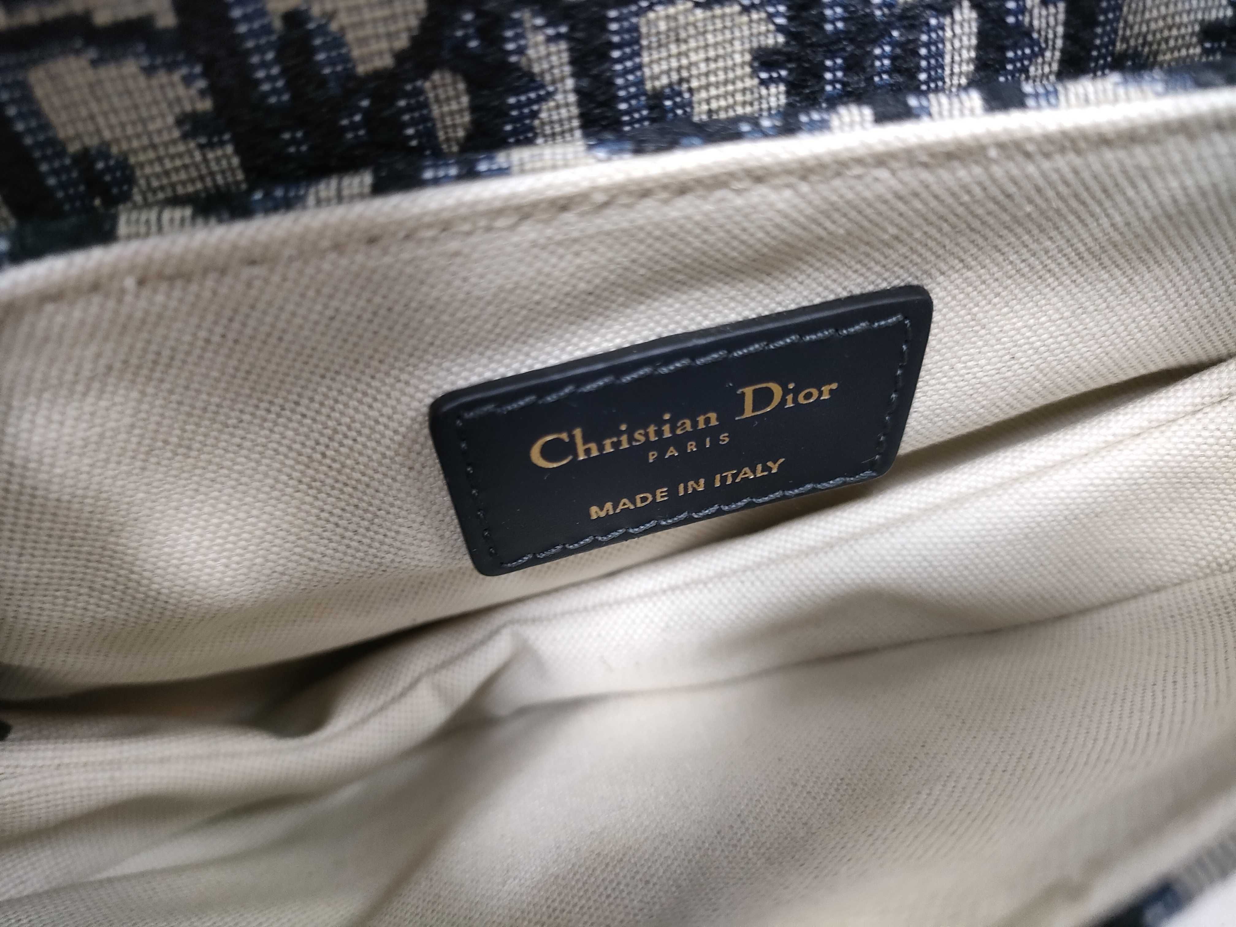 Saddle Bag Mini M0447CTZQ-928U Canvas Leather Navy Bag Handbag Shoulder Bag — view 9