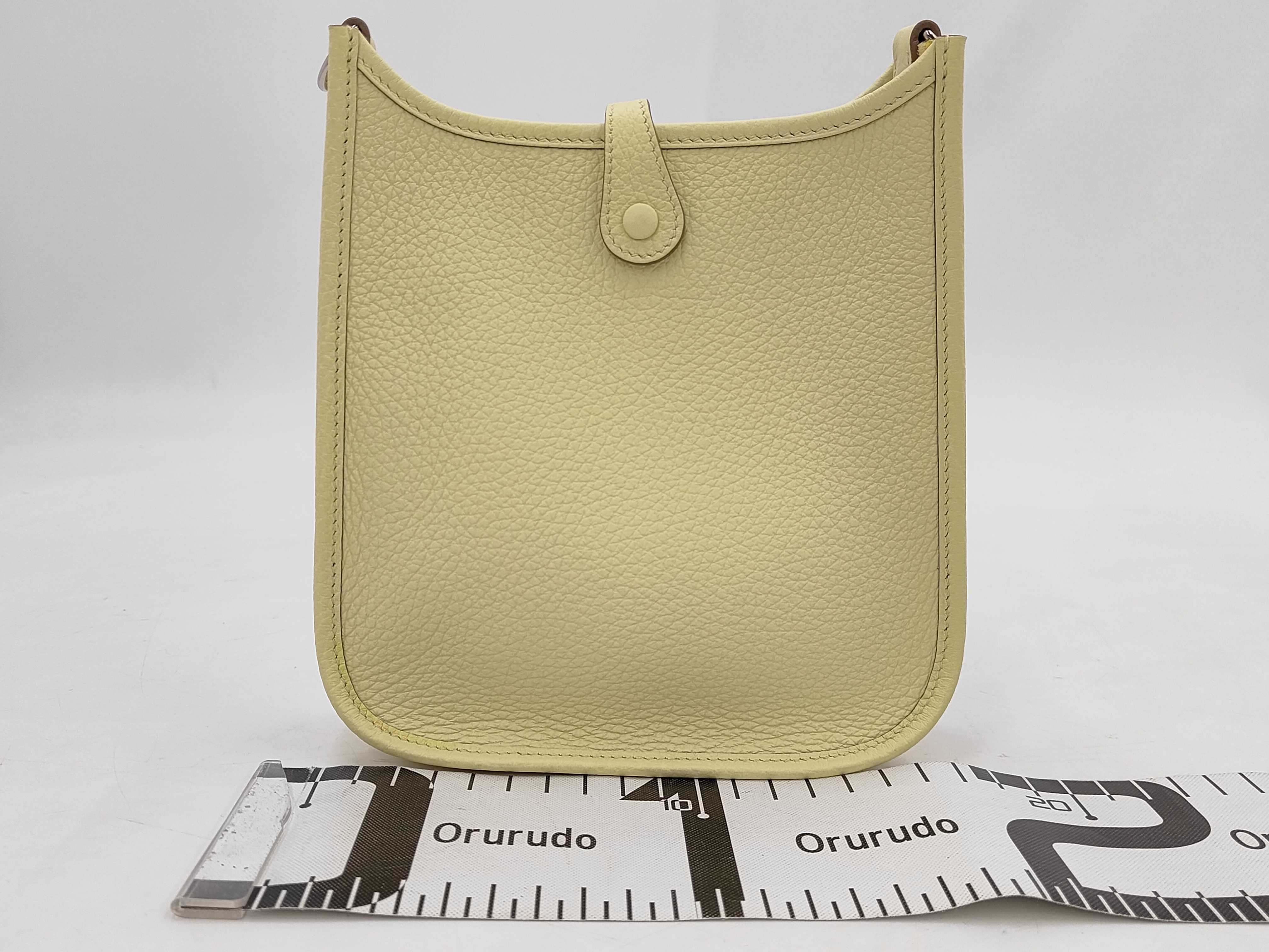 Mini Evelyne Amazone 16 TPM Taurillon Clemence Leather Jaune Milton Silver Hardware W Stamp Shoulder Bag — view 2