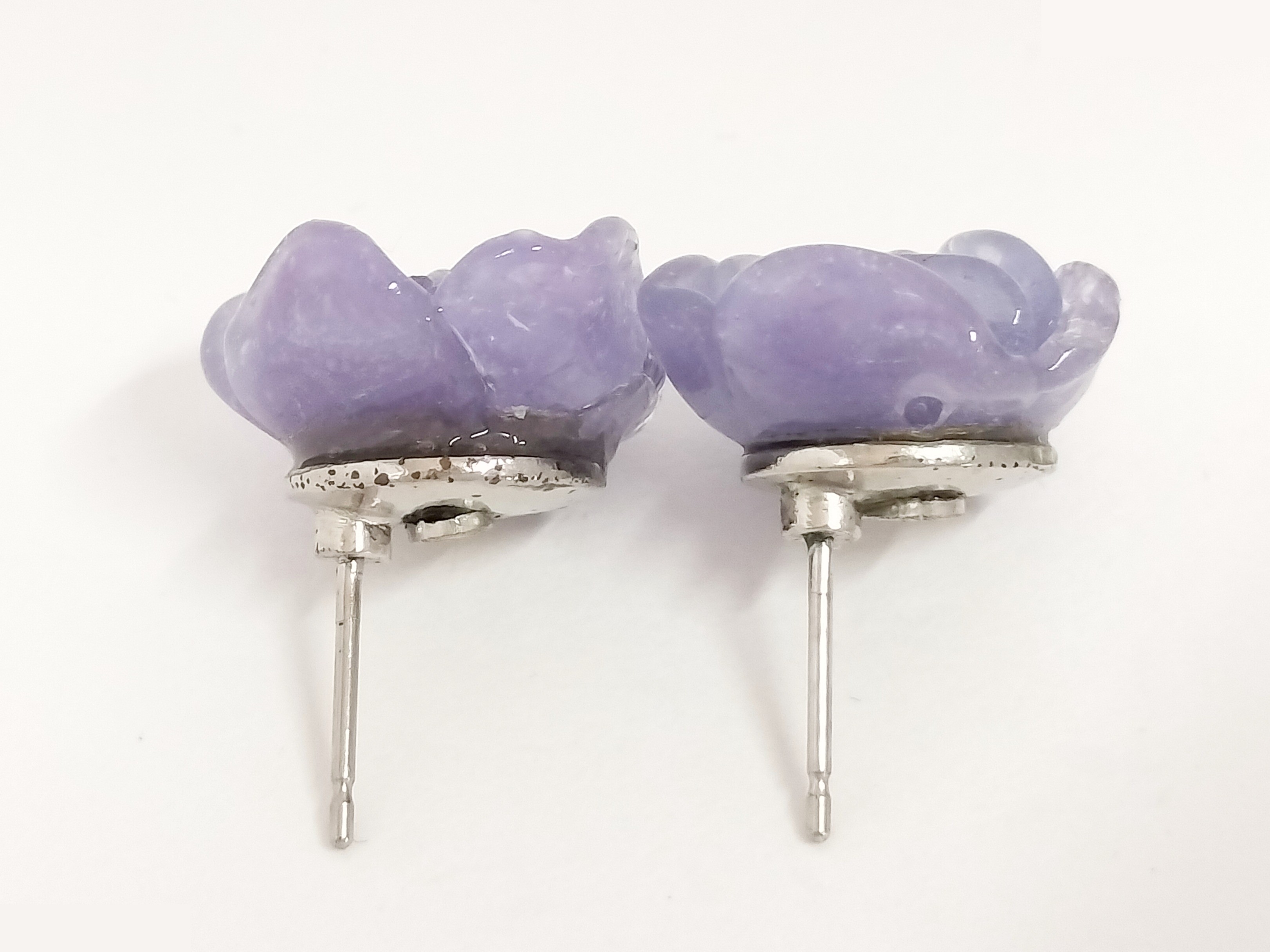 Camellia plastic earrings — view 4