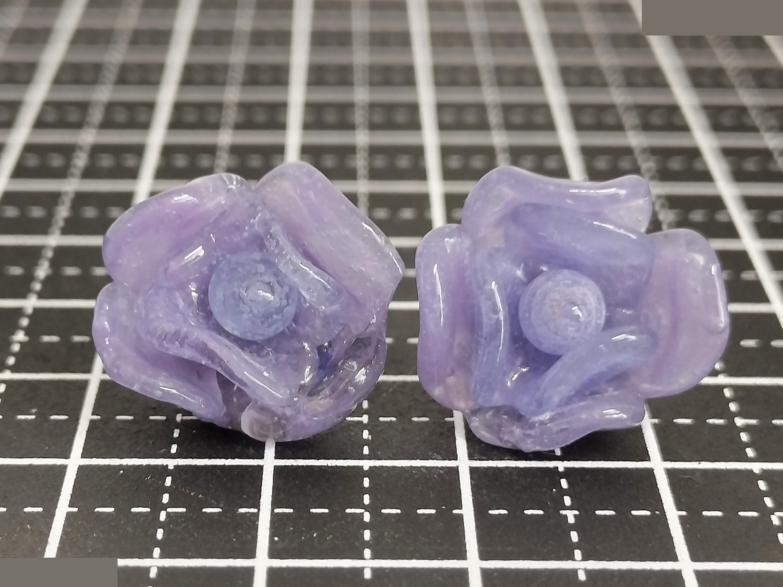 Camellia plastic earrings — view 5