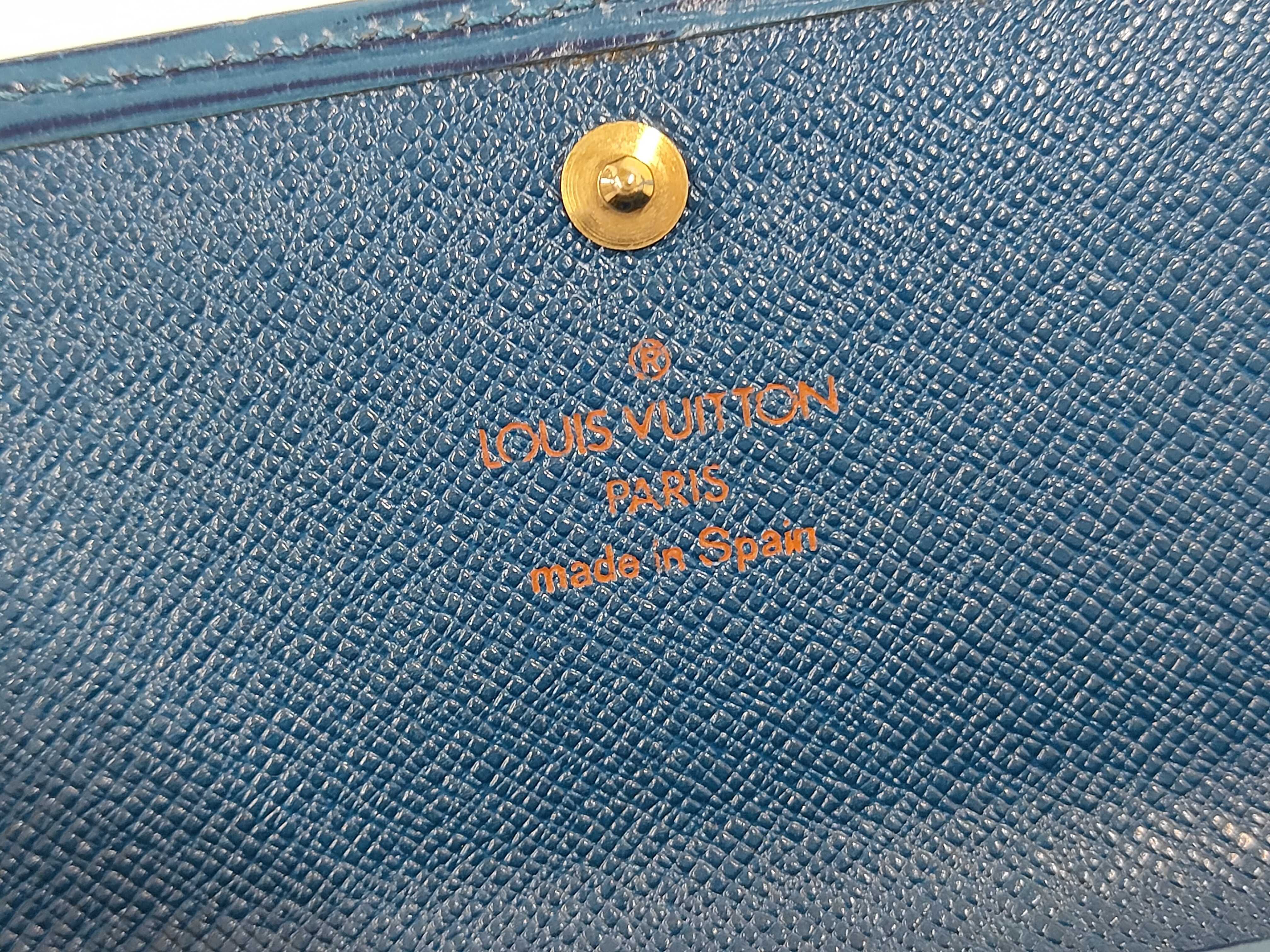 Epi M63575 Pochette Porte Monnaie Credit Toledo Blue Wallet — view 4