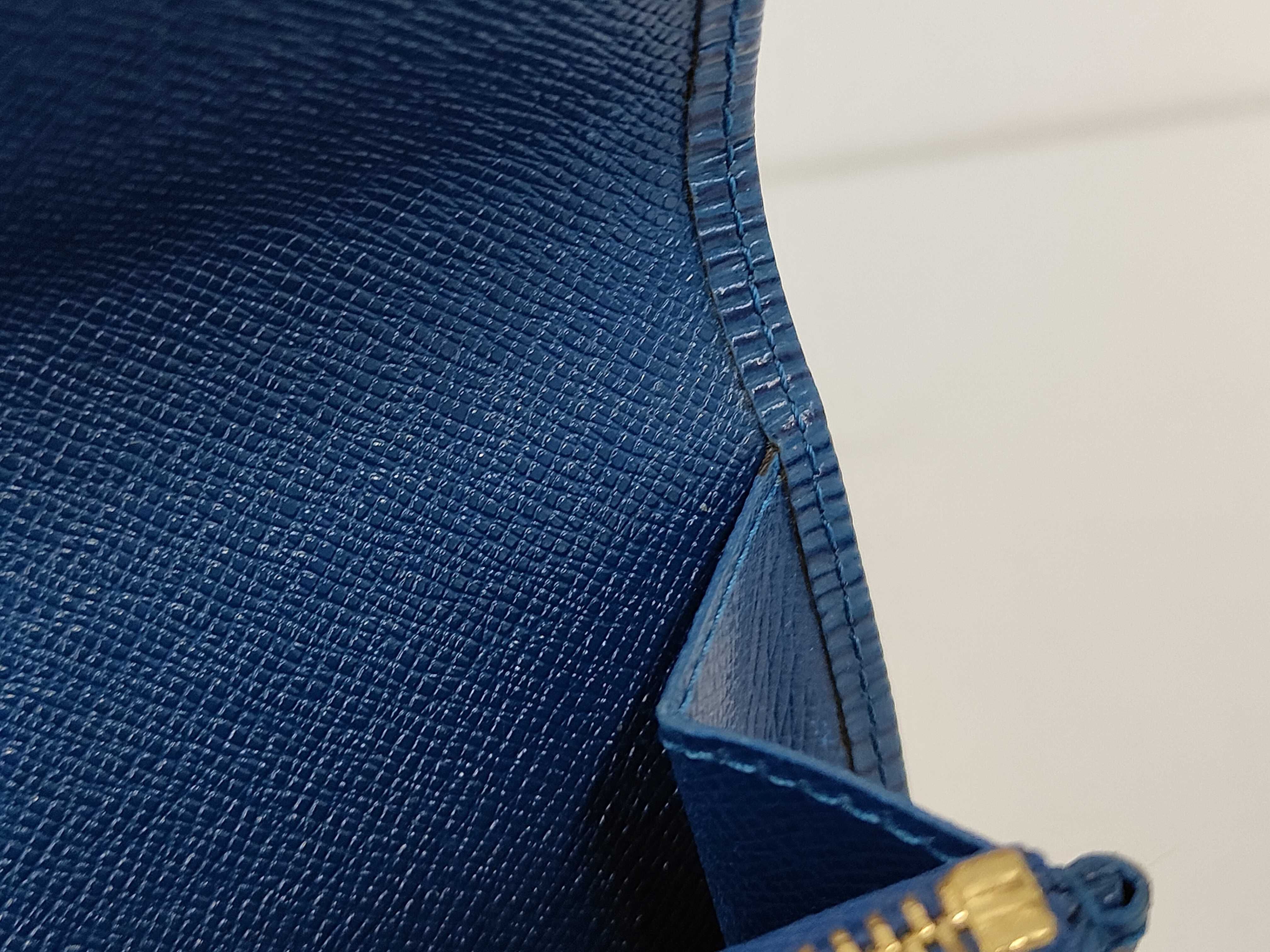 Epi M63575 Pochette Porte Monnaie Credit Toledo Blue Wallet — view 7