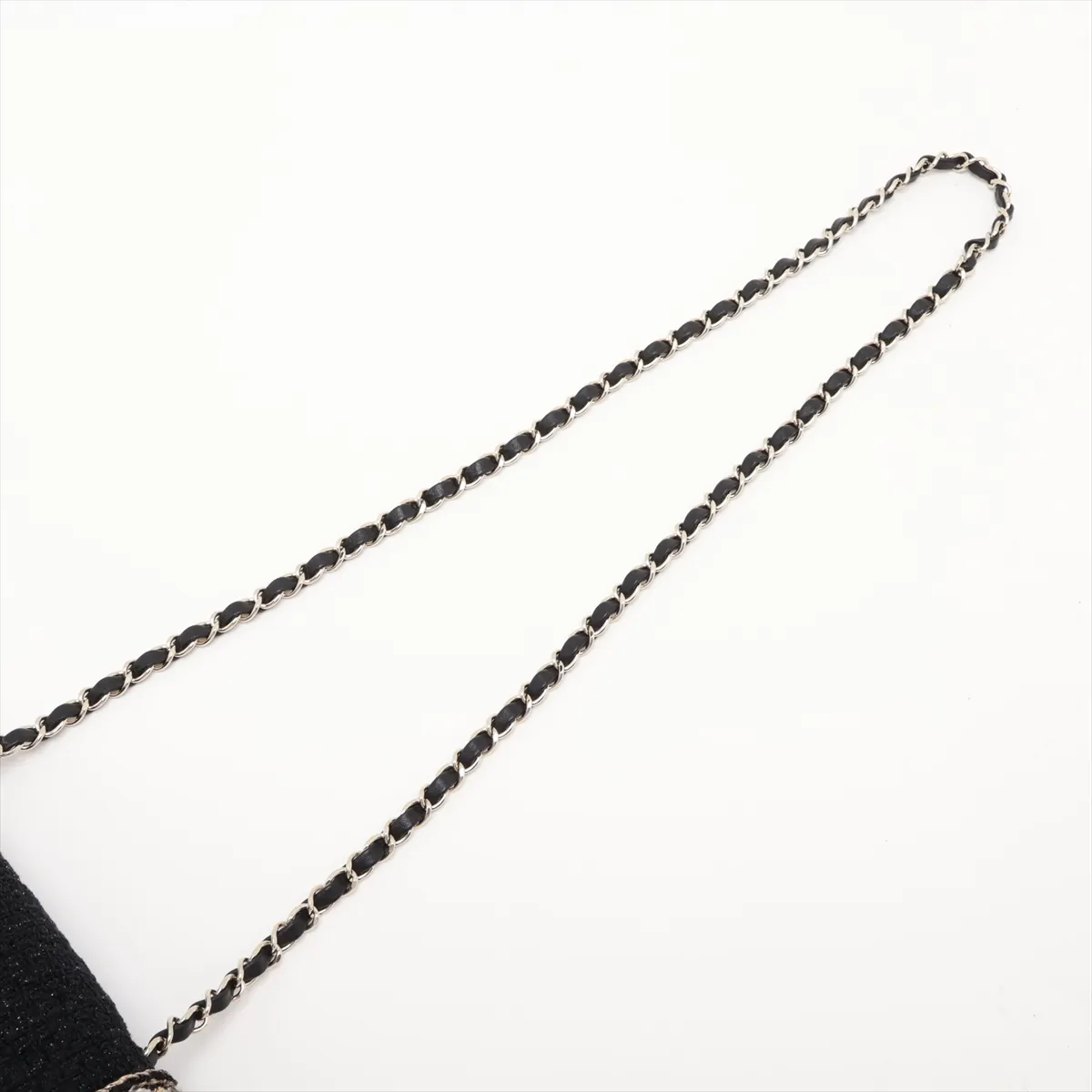 [Individually packaged] Chanel Mini Matelassé 20 Tweed Single Flap Single Chain Bag, Black with Gold Hardware, X2U43LK4, Random Plate, A69900 — view 5