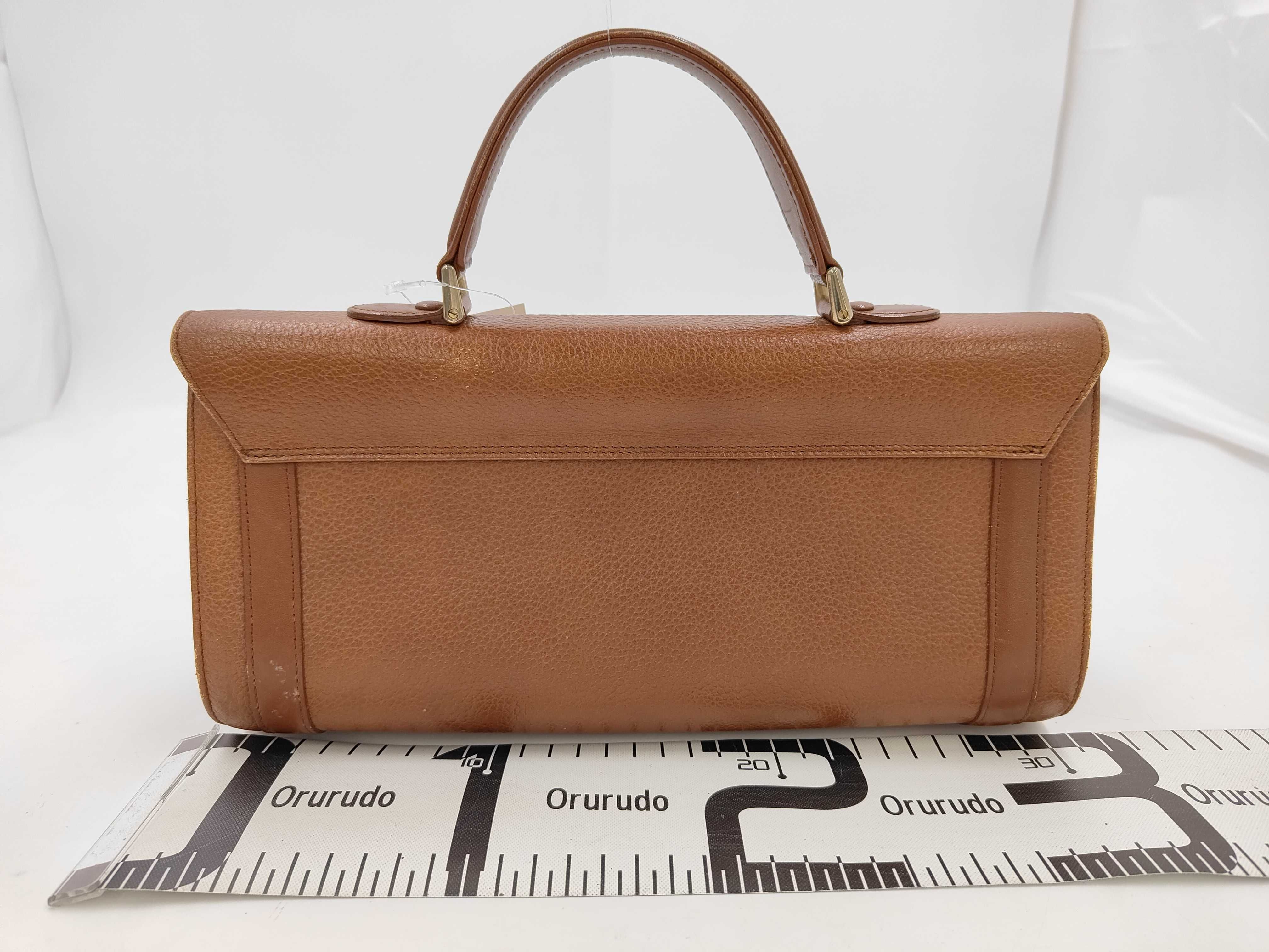 Leather Handbag with Checkered Interior — view 2