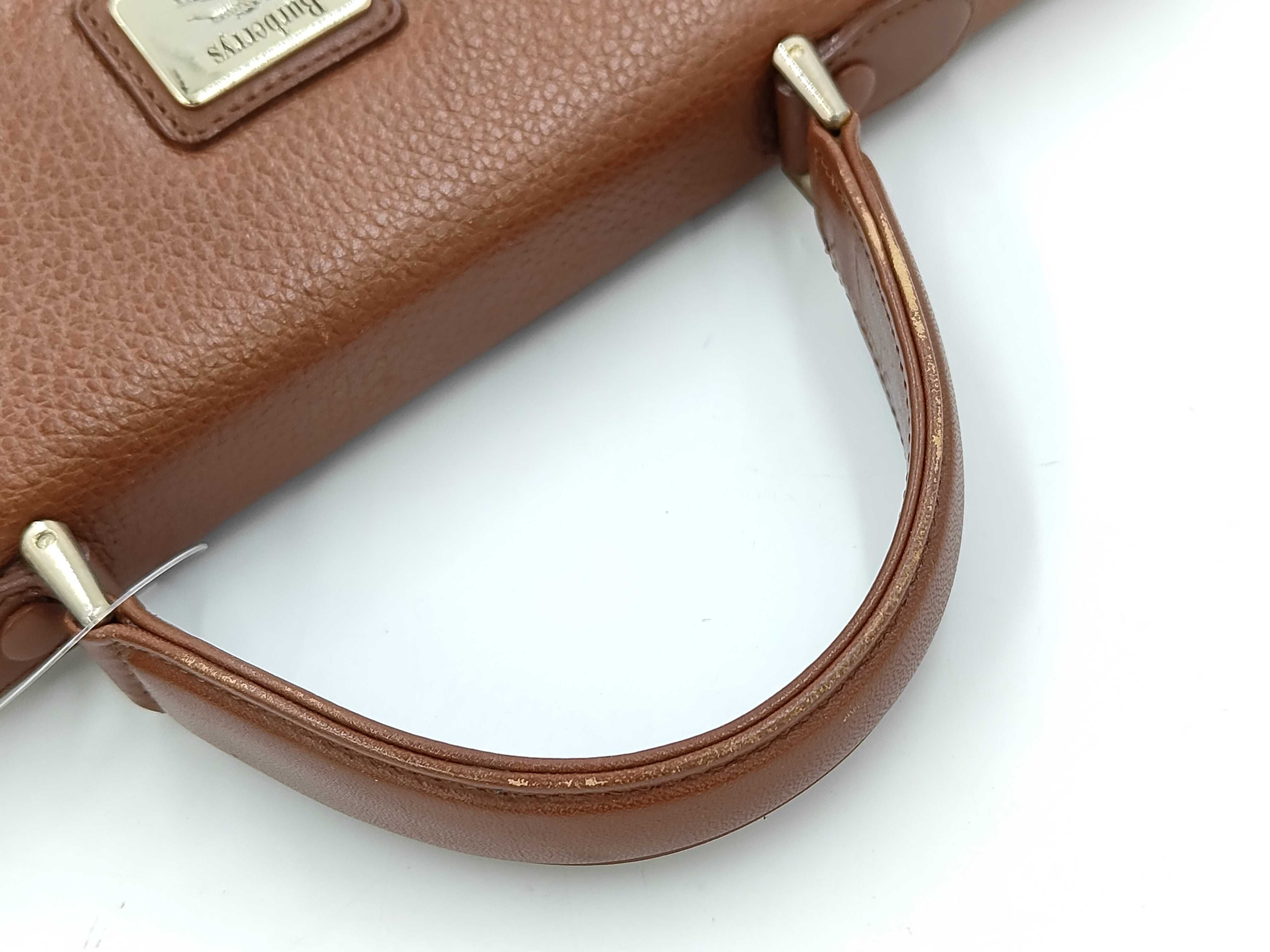 Leather Handbag with Checkered Interior — view 4