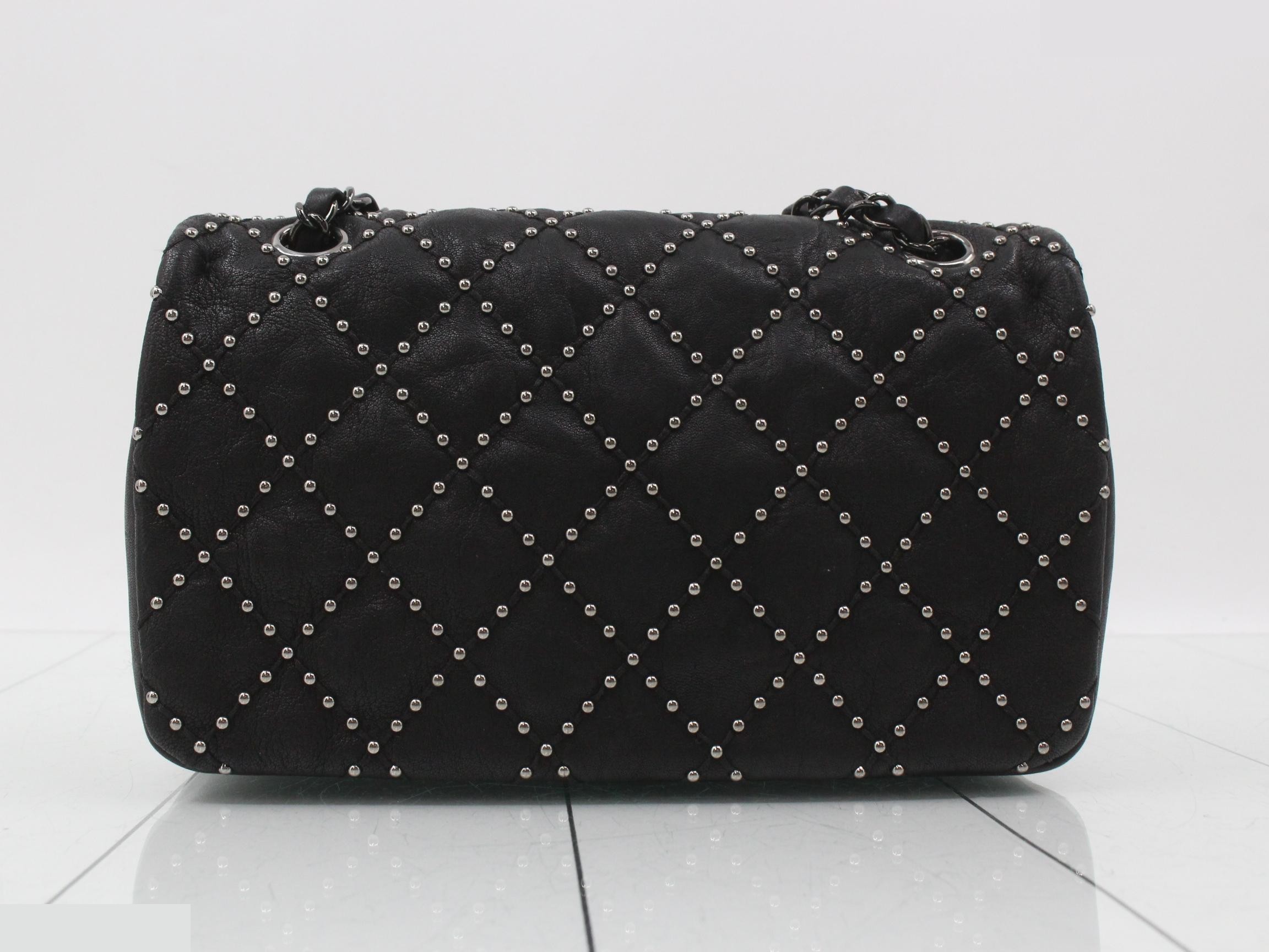 Studded So Black Matelassé Shoulder Bag — view 2