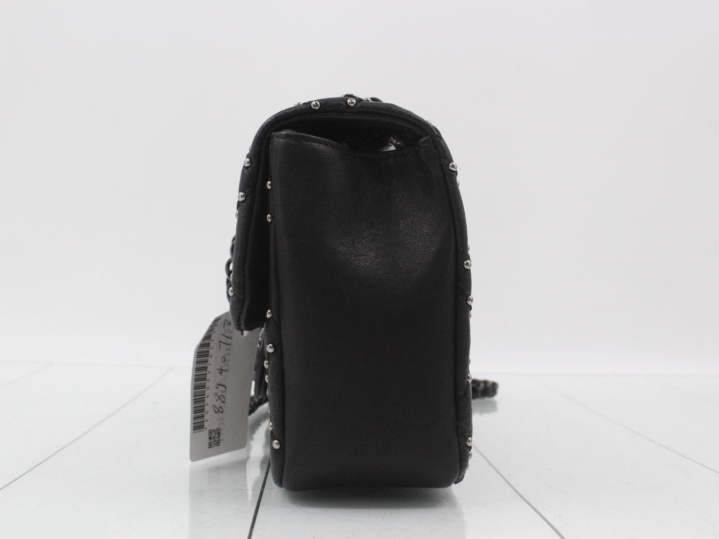 Studded So Black Matelassé Shoulder Bag — view 3