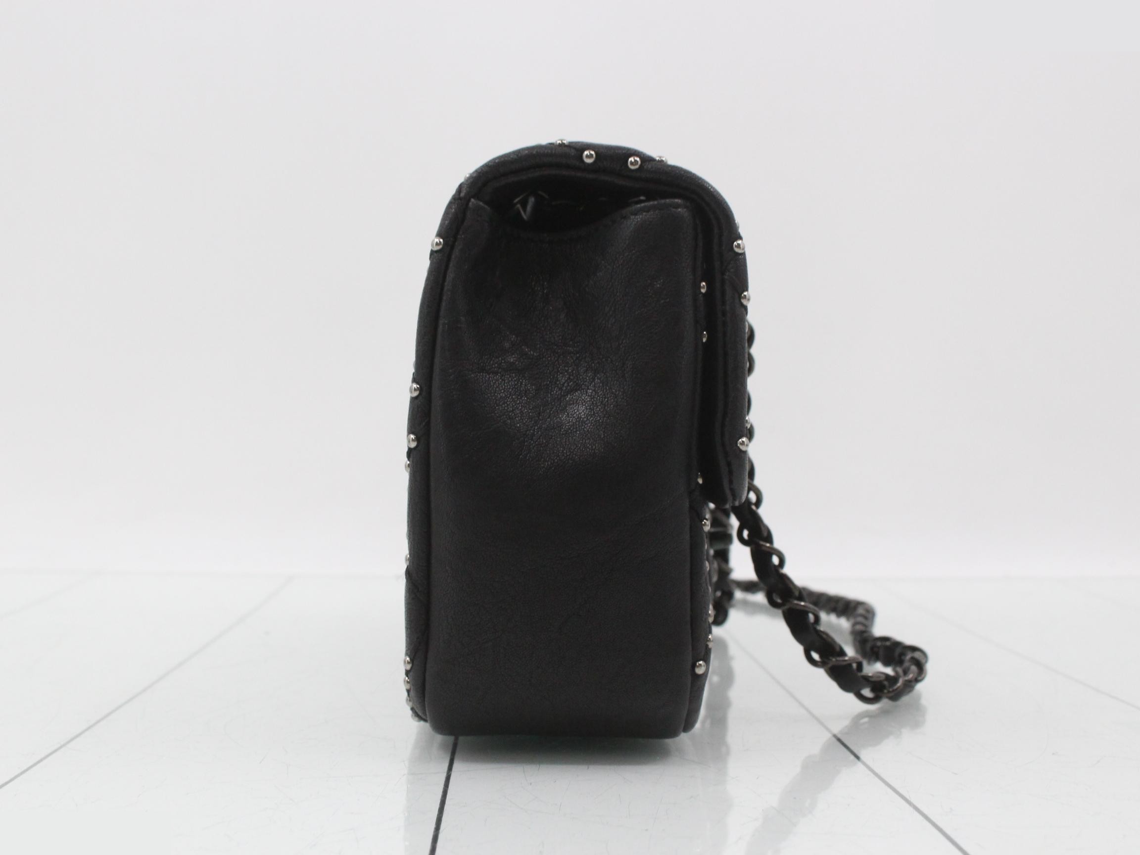 Studded So Black Matelassé Shoulder Bag — view 4