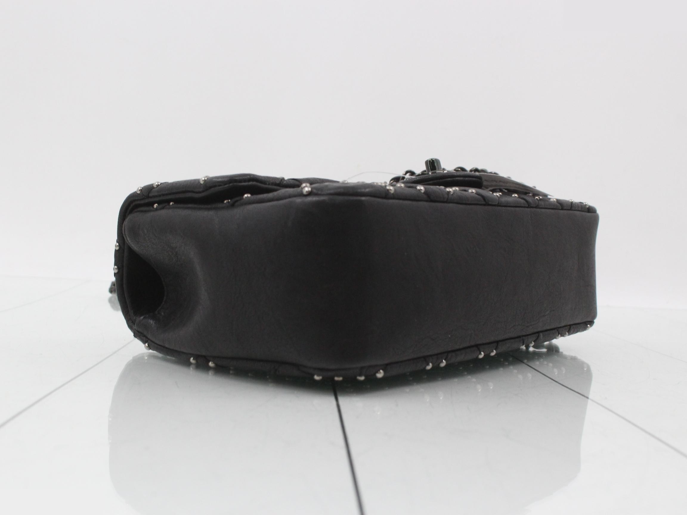 Studded So Black Matelassé Shoulder Bag — view 5