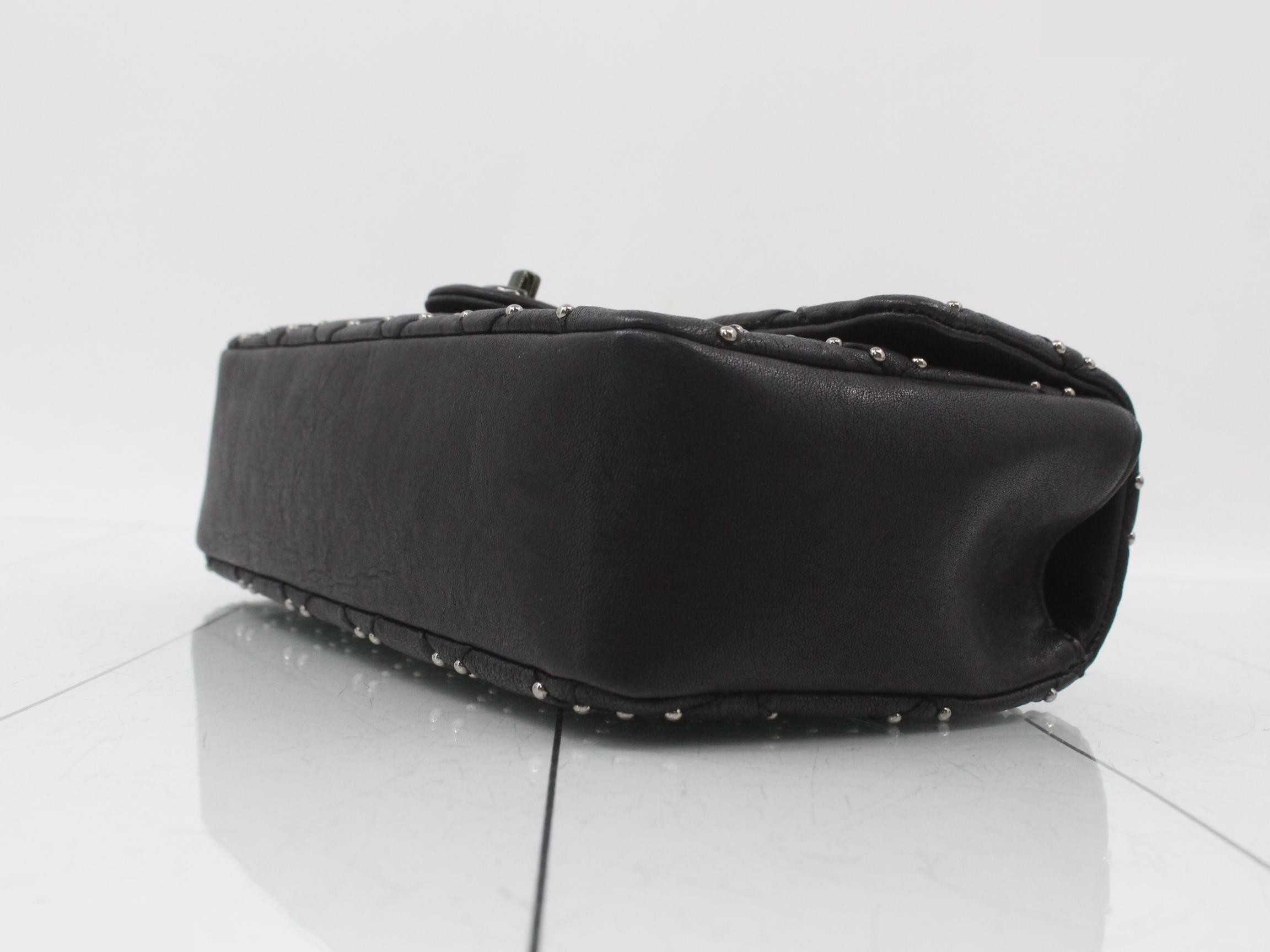 Studded So Black Matelassé Shoulder Bag — view 6