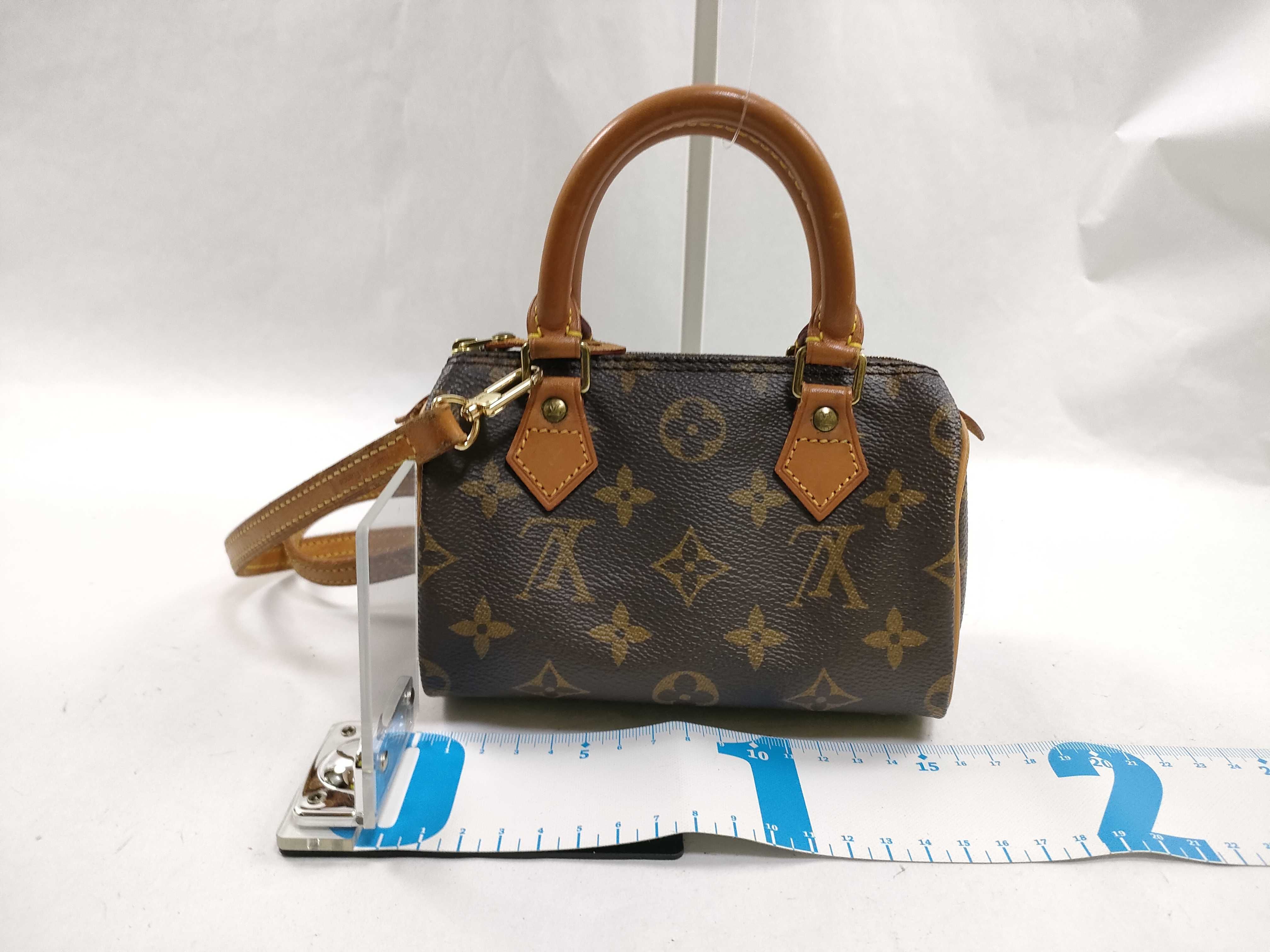 Monogram Louis Vuitton Monogram Mini Speedy M41534 Handbag with Shoulder Strap — view 2