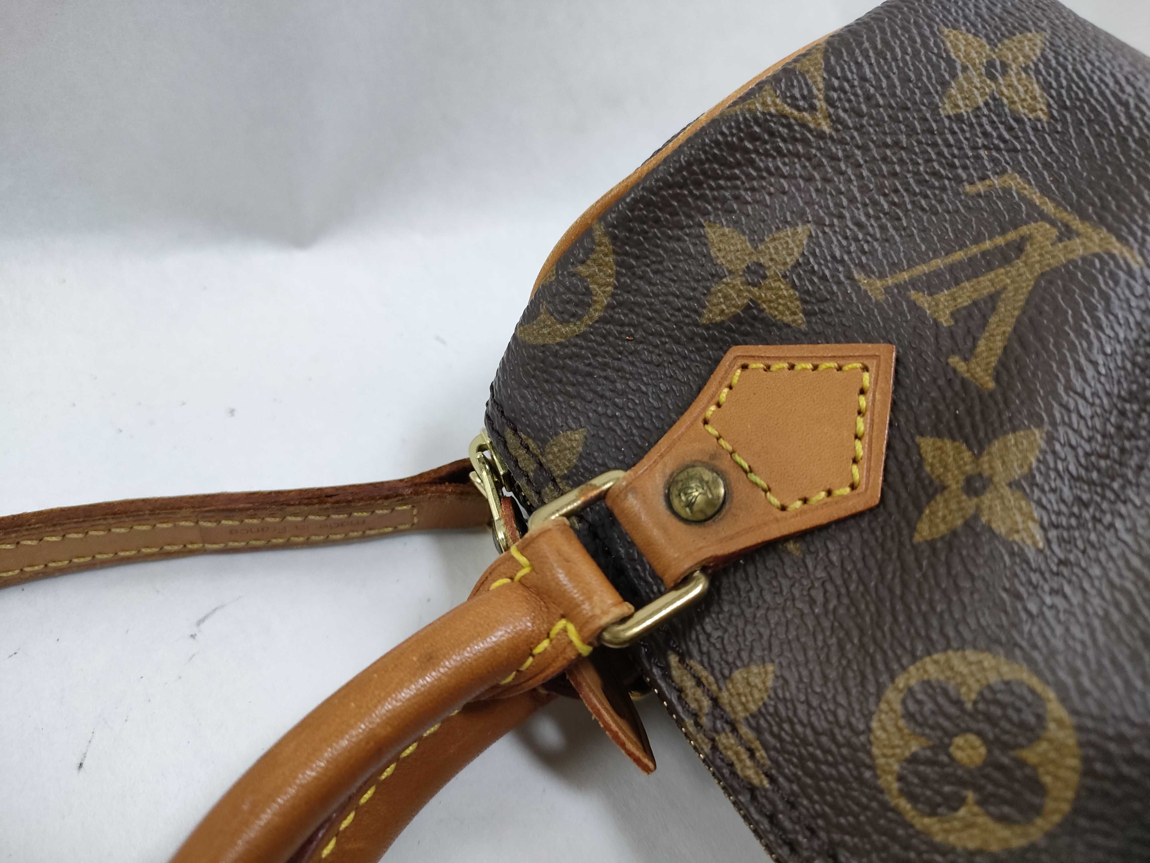 Monogram Louis Vuitton Monogram Mini Speedy M41534 Handbag with Shoulder Strap — view 5