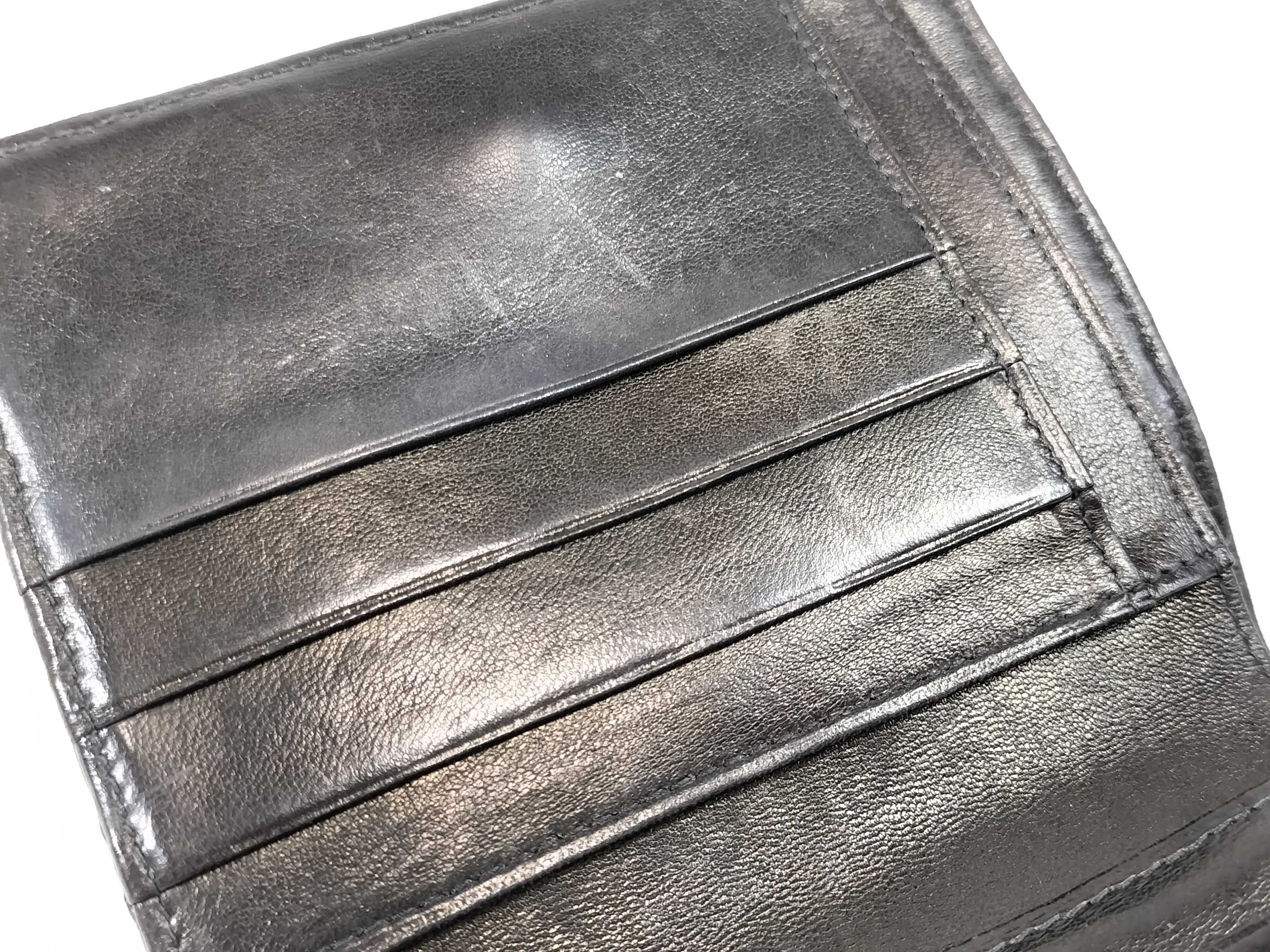 Calfskin Bicolore Double Snap Wallet with Box and Guarantee Card — view 13