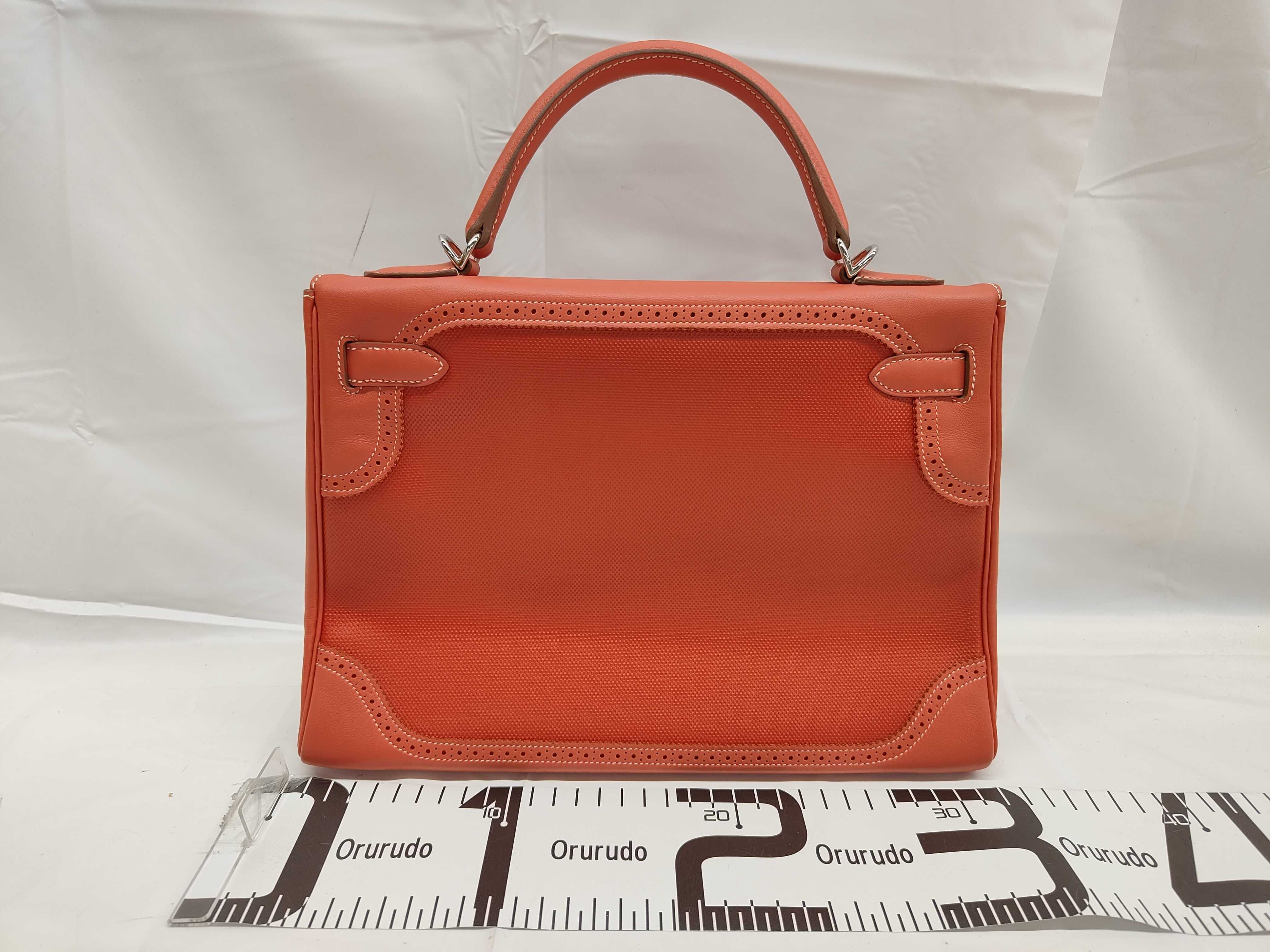 Kelly 32 Gillies Grand H/Swift Sanguine/P Hardware R Stamp Handbag — view 2