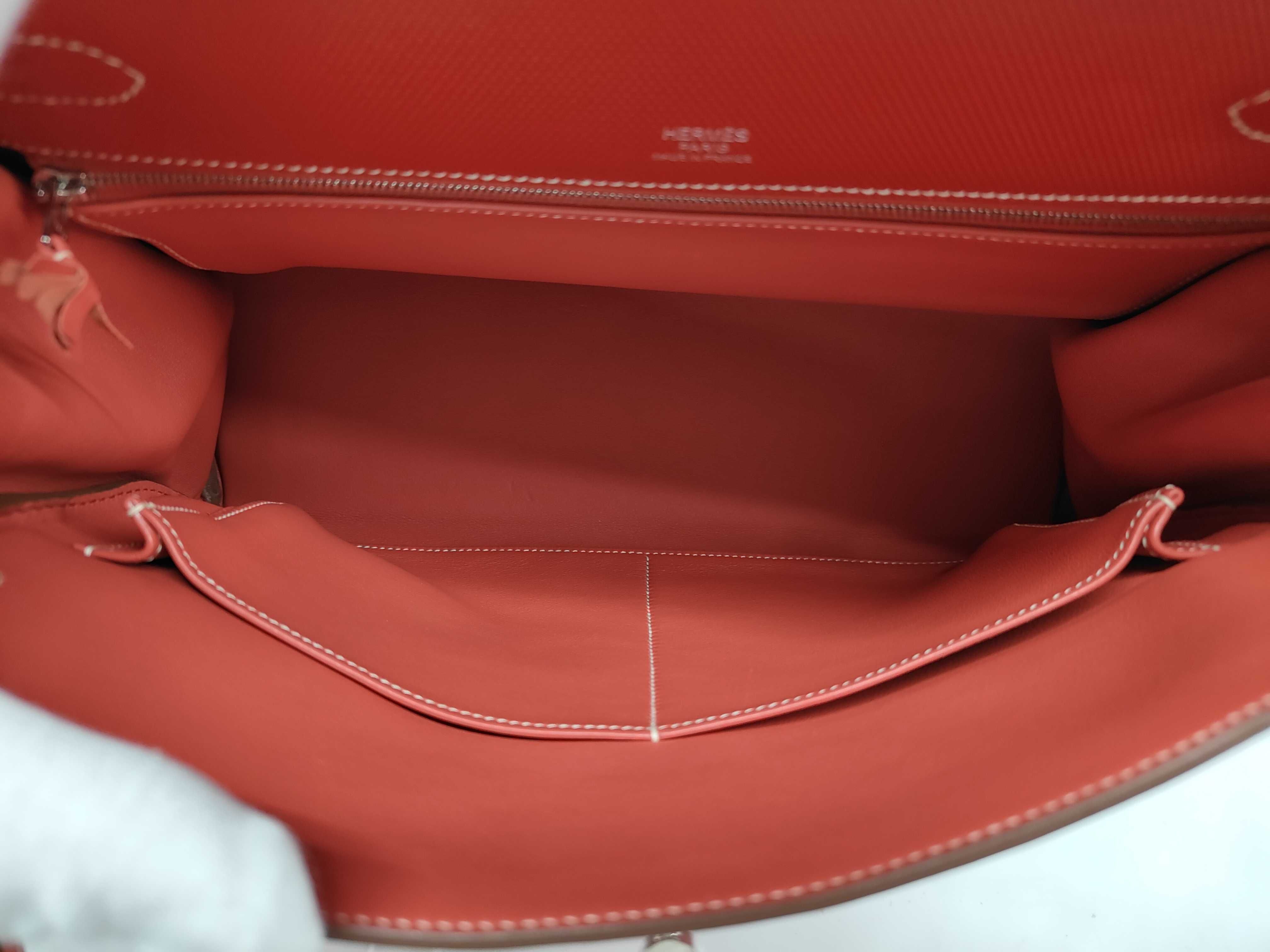 Kelly 32 Gillies Grand H/Swift Sanguine/P Hardware R Stamp Handbag — view 6