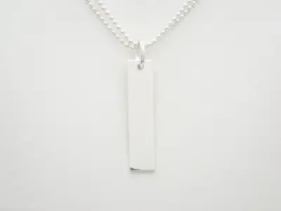 Plate Double Chain Necklace 925/23.2g Necklace