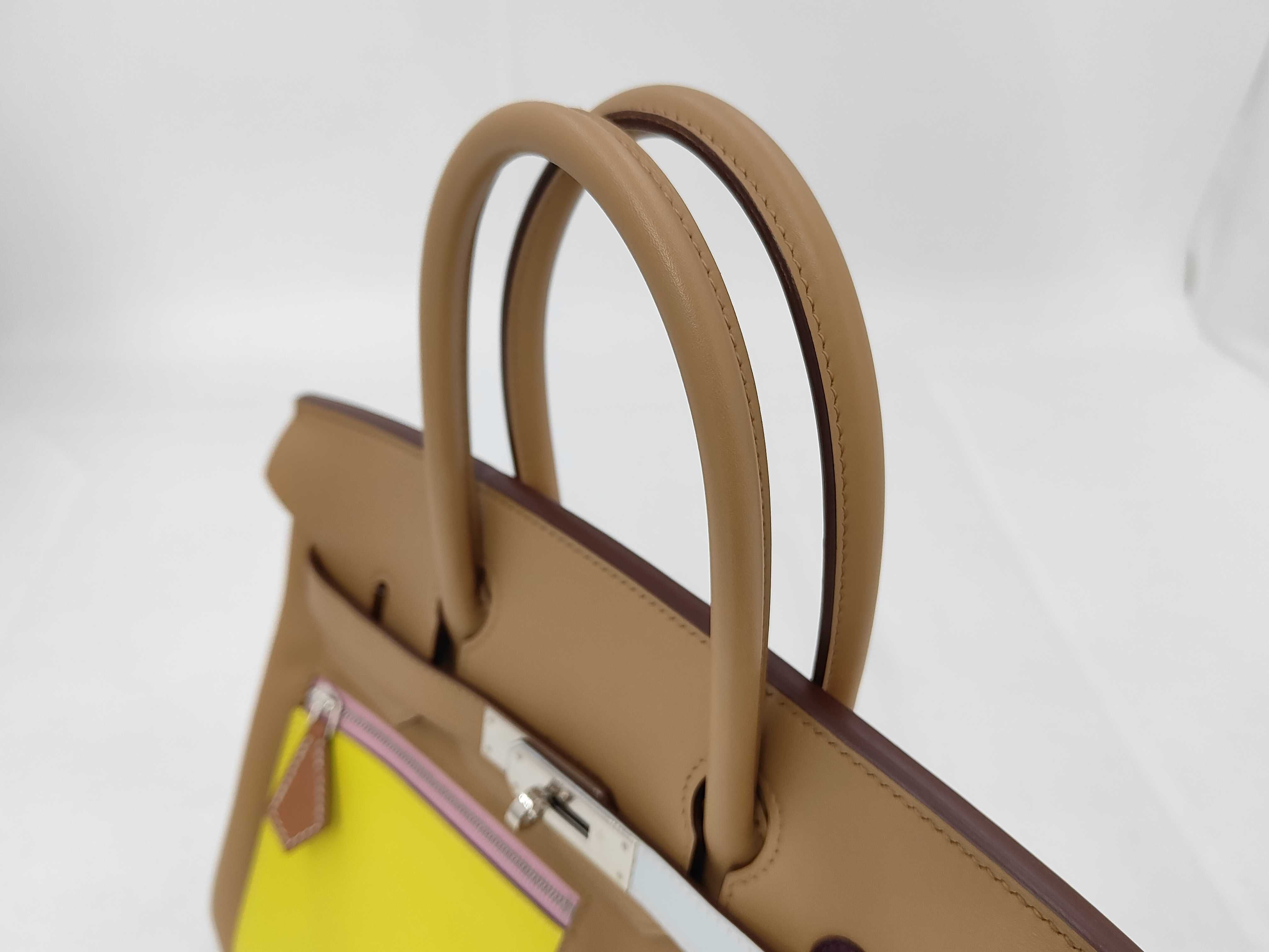 Birkin 30 Colourmatic Chai Swift B-stamp Tote Bag — view 5
