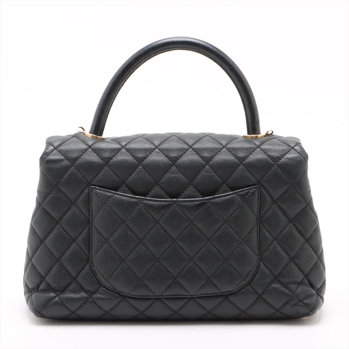Coco Handle 29 S Caviar Skin 2WAY Handbag Black Gold Hardware 23770339 23rd Series A92991 — view 2