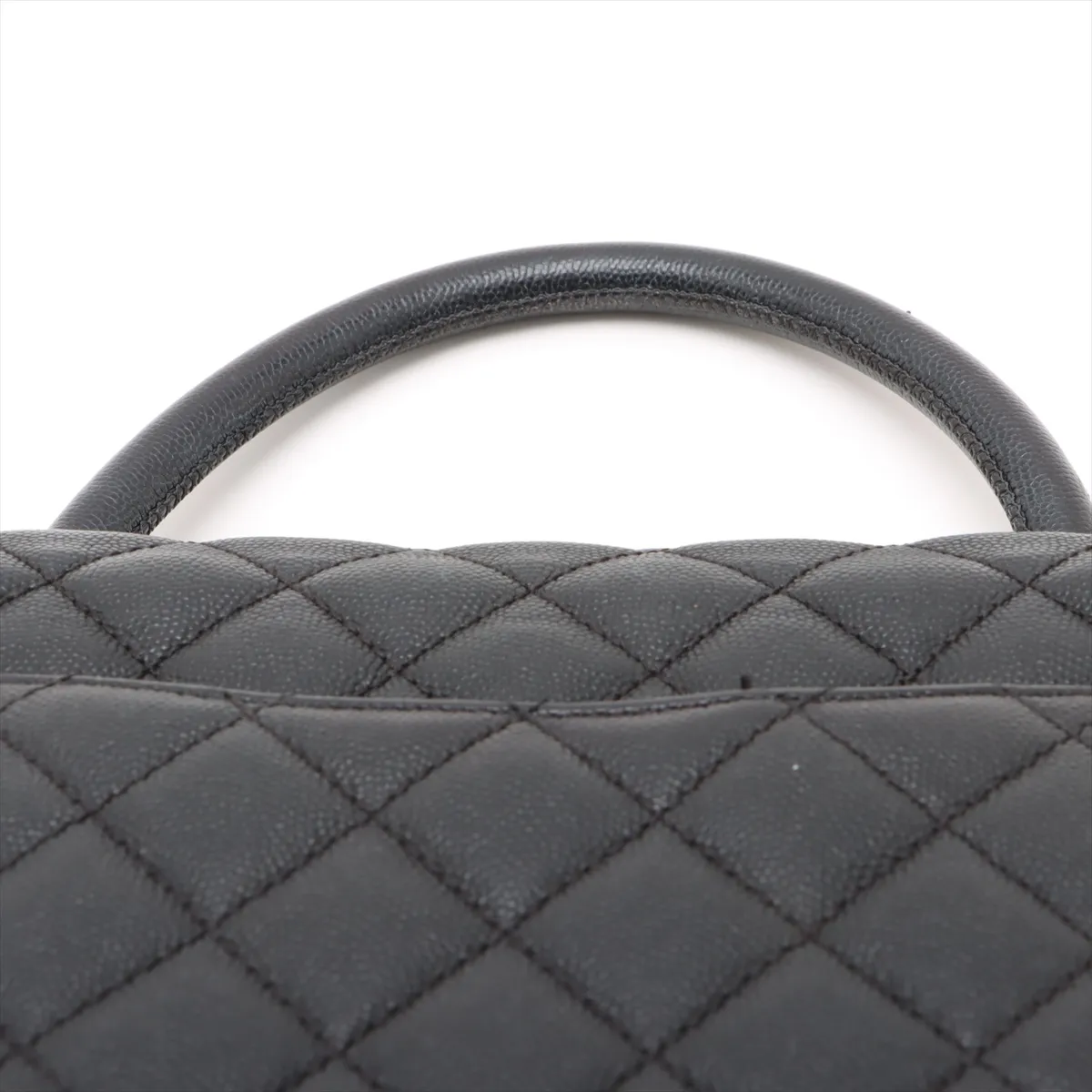 Coco Handle 29 S Caviar Skin 2WAY Handbag Black Gold Hardware 23770339 23rd Series A92991 — view 6