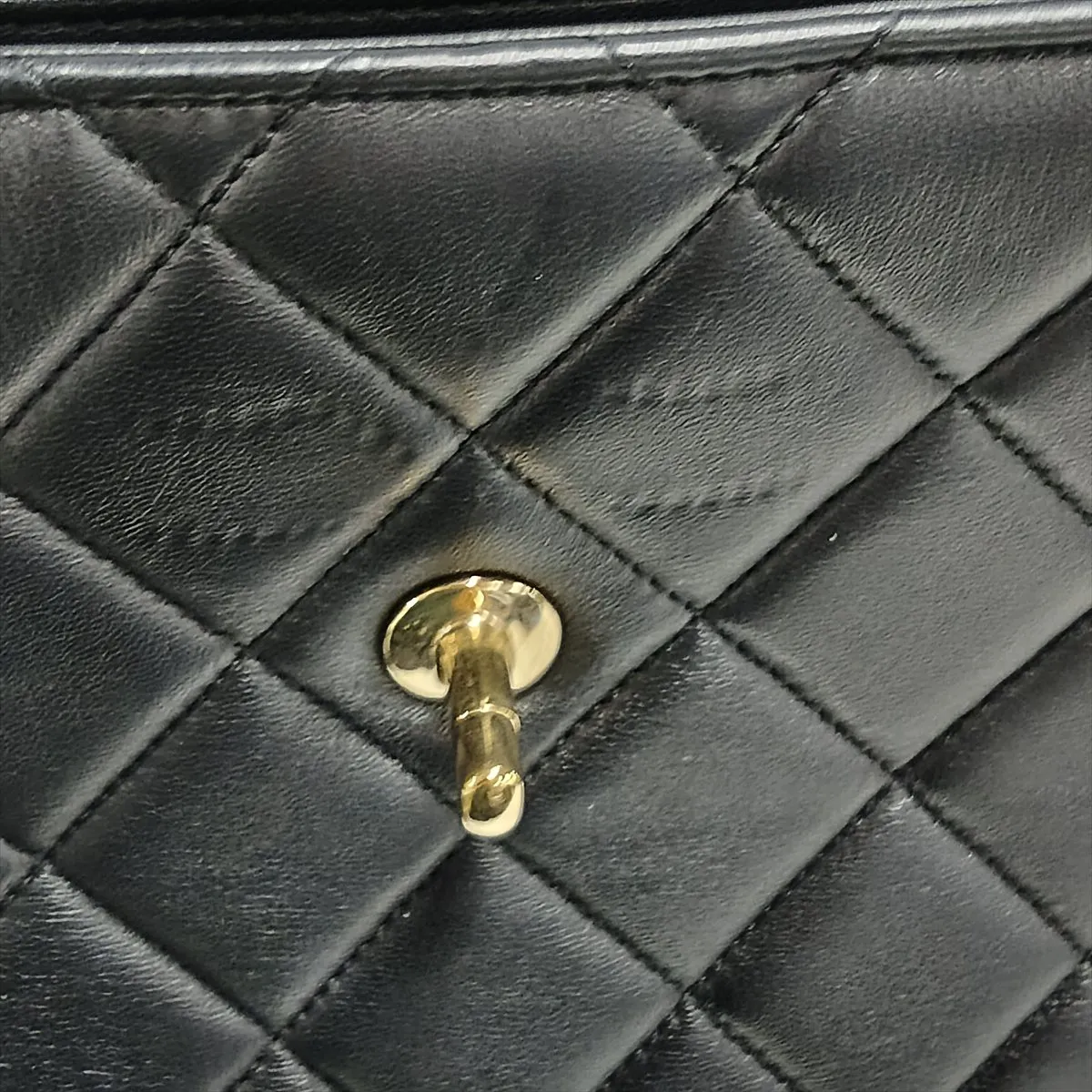 Trendy CC Lambskin 2-Way Handbag, Black with Gold Hardware, 27528943, serial number in the 27 range. — view 14
