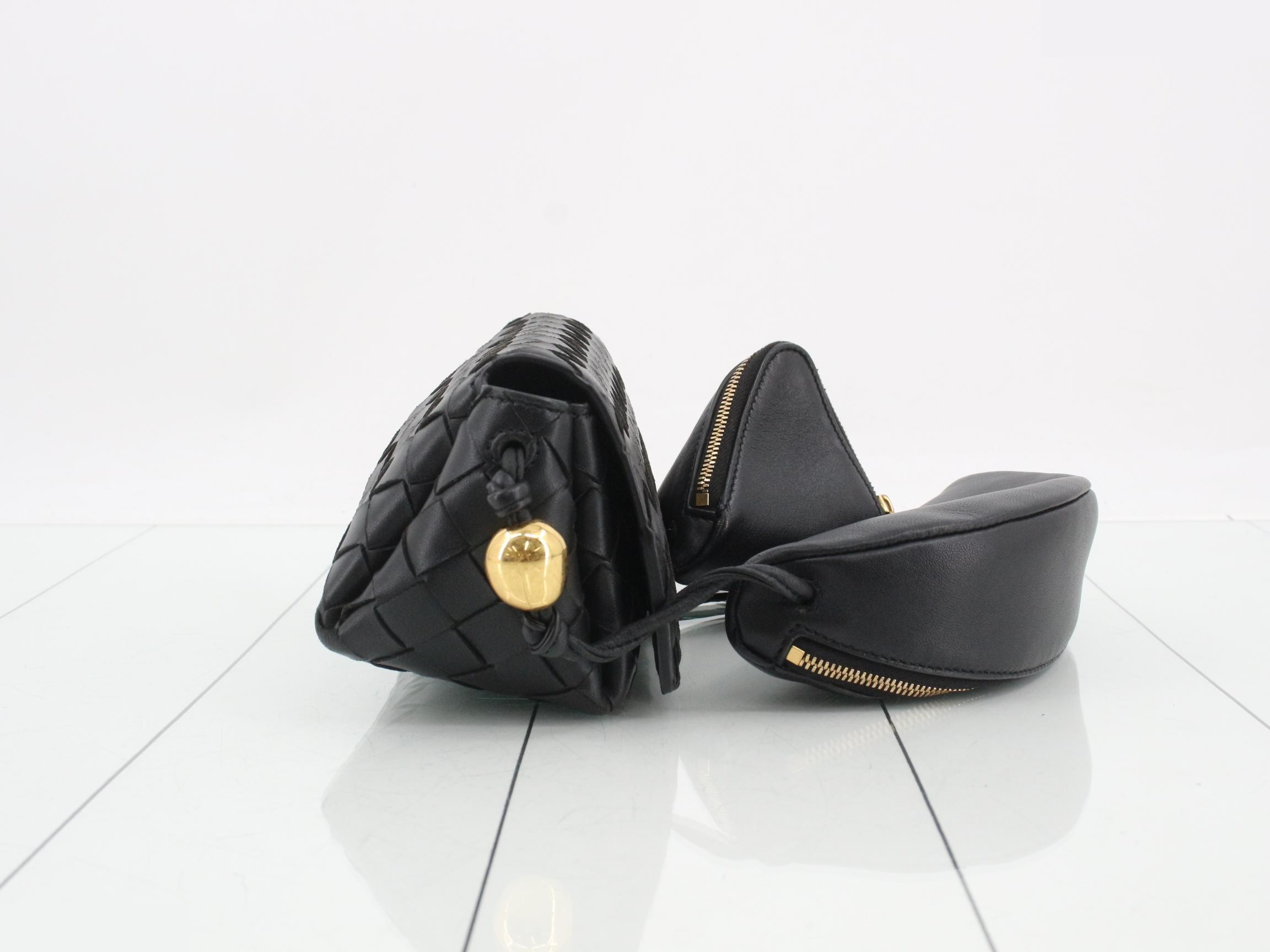 Intrecciato Shoulder Bag with Mini Pouch — view 4