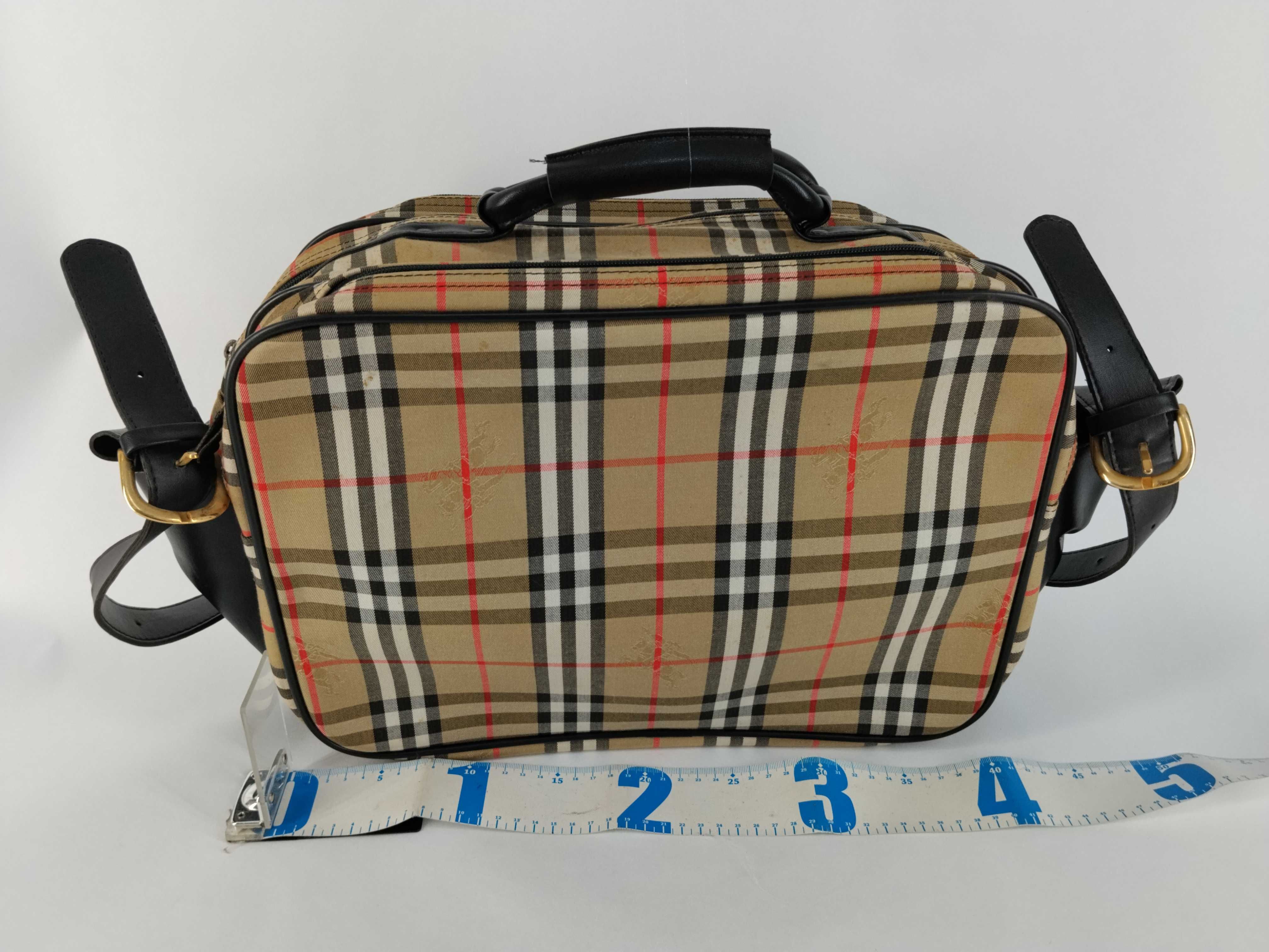 bag, Burberry 2-way shoulder bag/Boston bag, Nova check pattern. *Stain present. Business bag. — view 2
