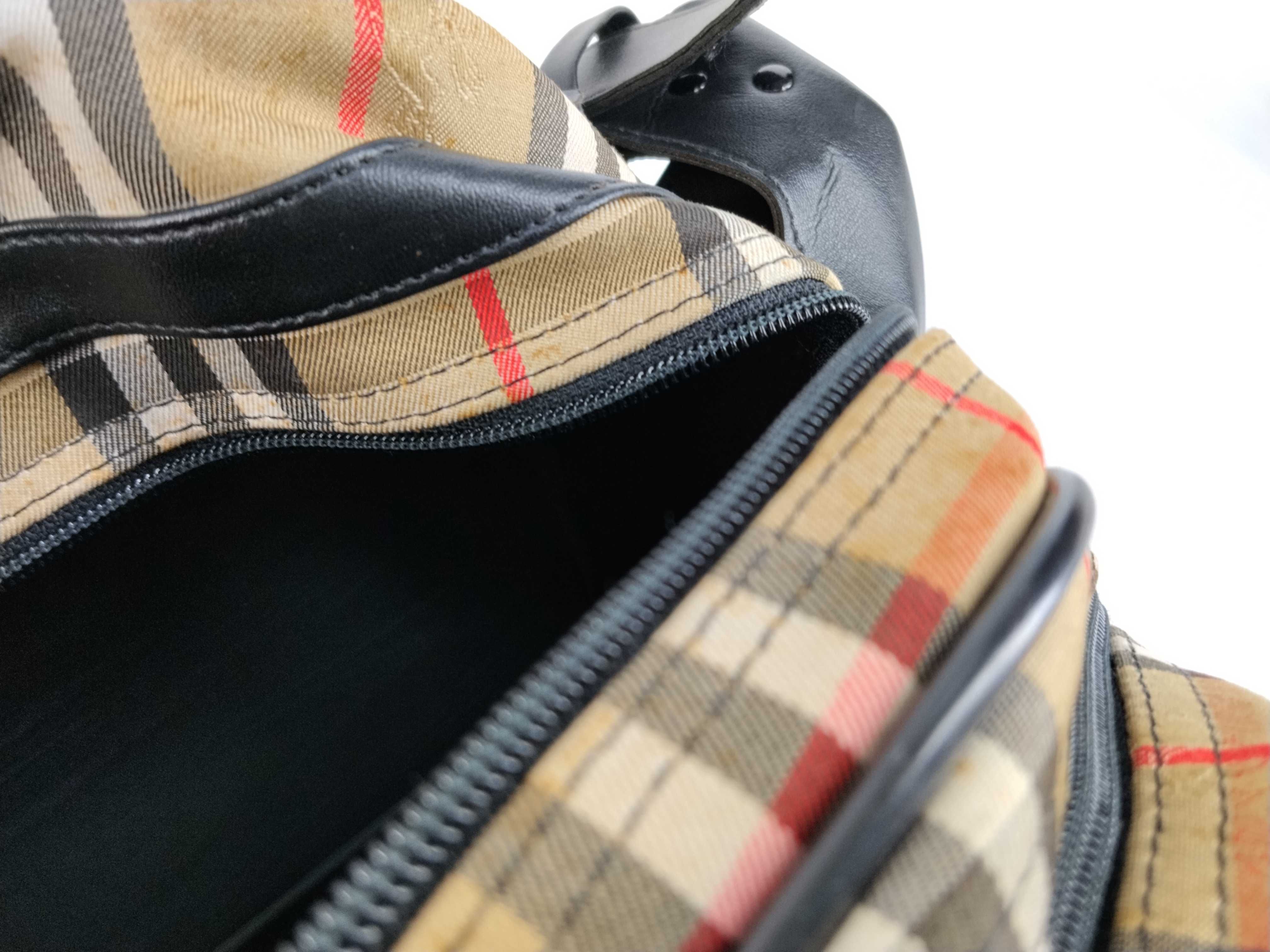 bag, Burberry 2-way shoulder bag/Boston bag, Nova check pattern. *Stain present. Business bag. — view 12