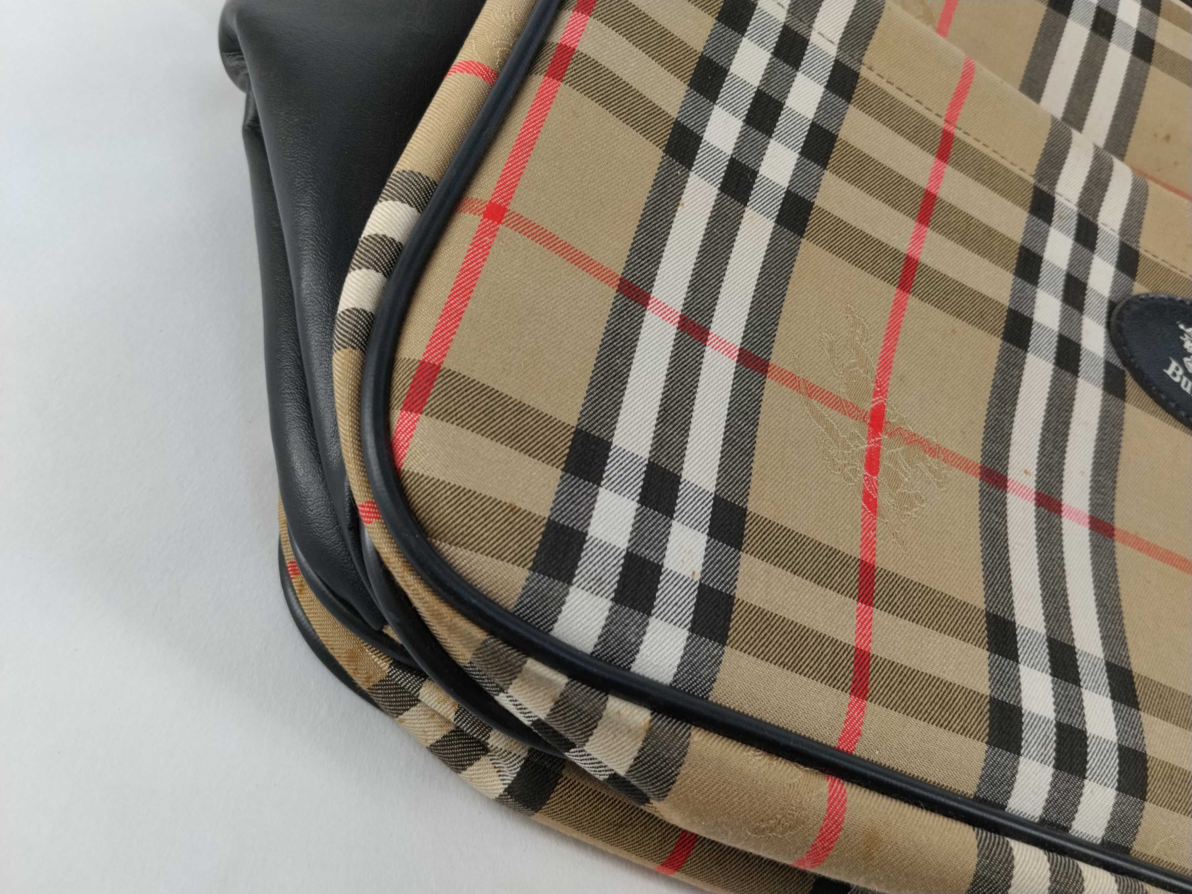 bag, Burberry 2-way shoulder bag/Boston bag, Nova check pattern. *Stain present. Business bag. — view 7