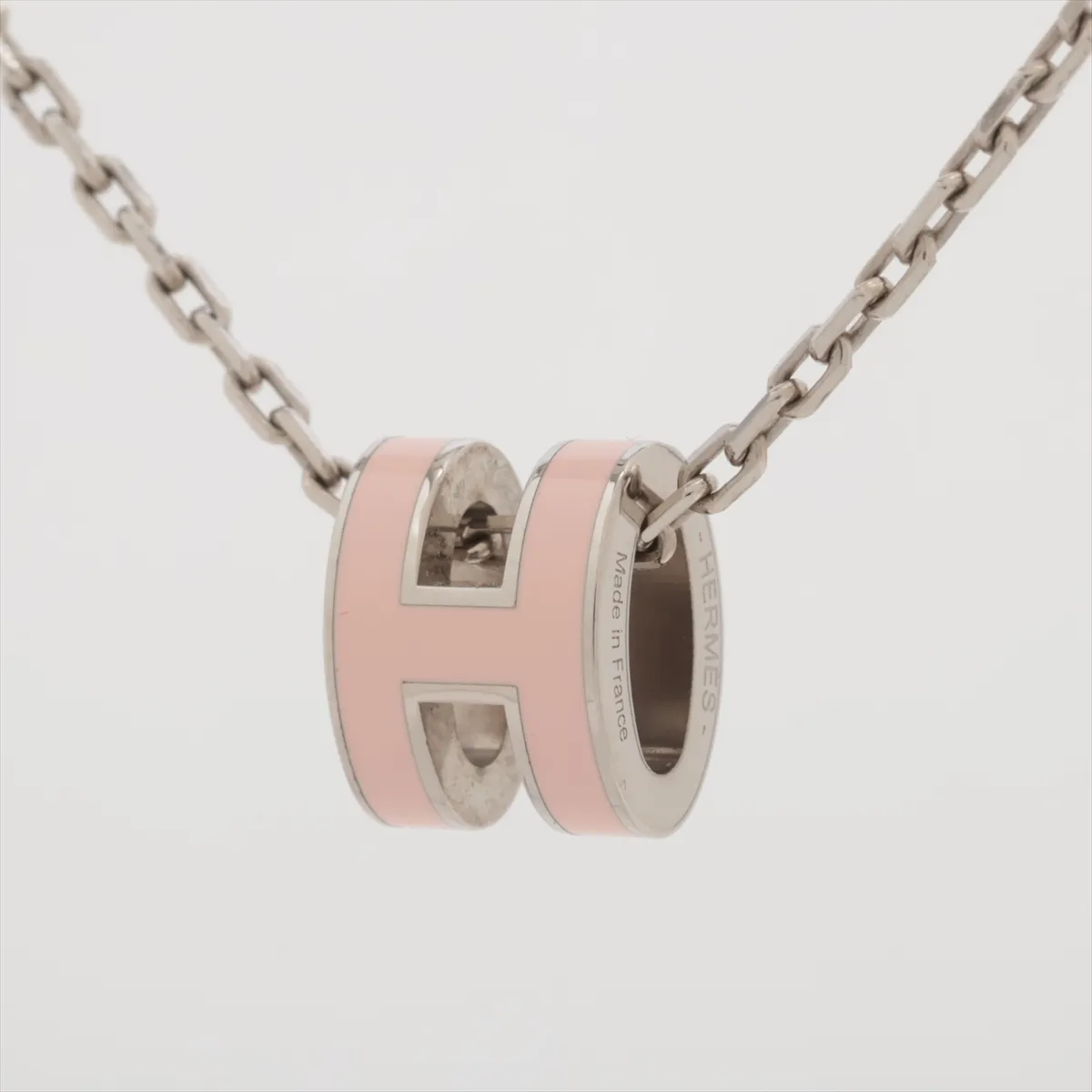 Mini Pop H GD0243 Necklace GP Silver x Pink Thread Dull — view 2