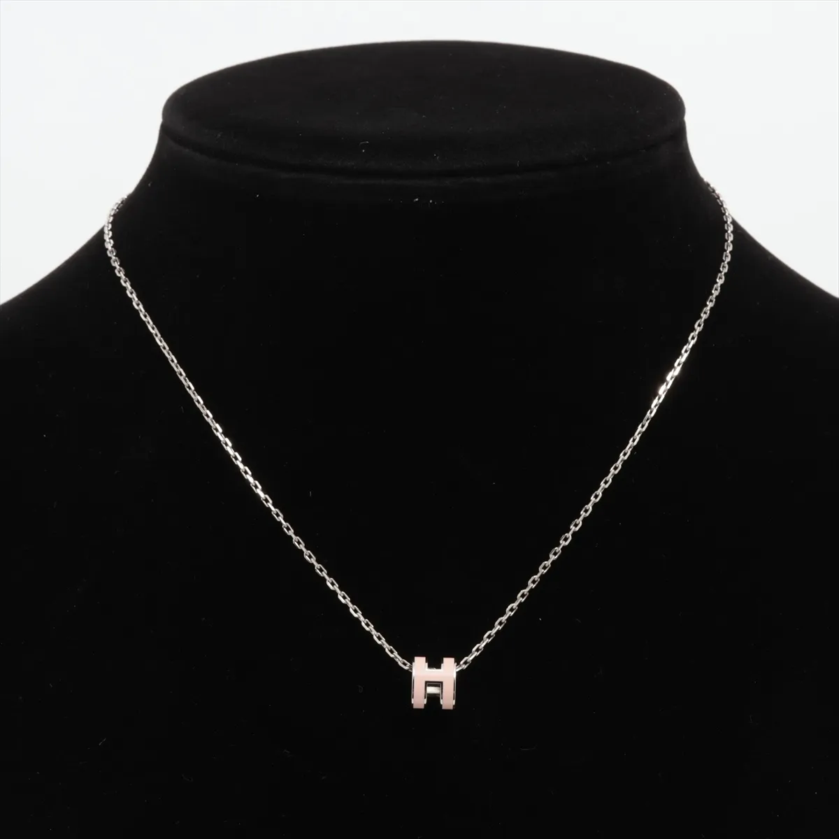 Mini Pop H GD0243 Necklace GP Silver x Pink Thread Dull — view 5