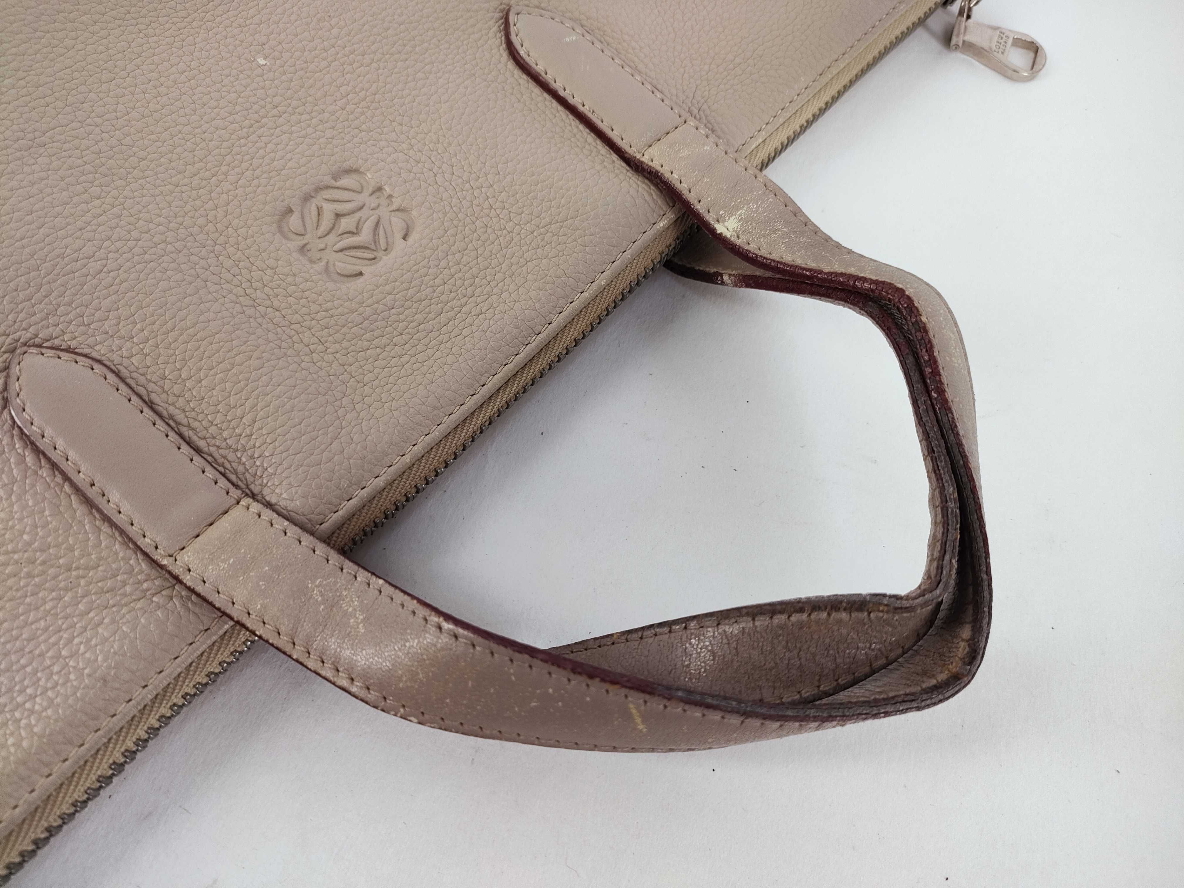 Business Bag, Leather, Ivory Color — view 3