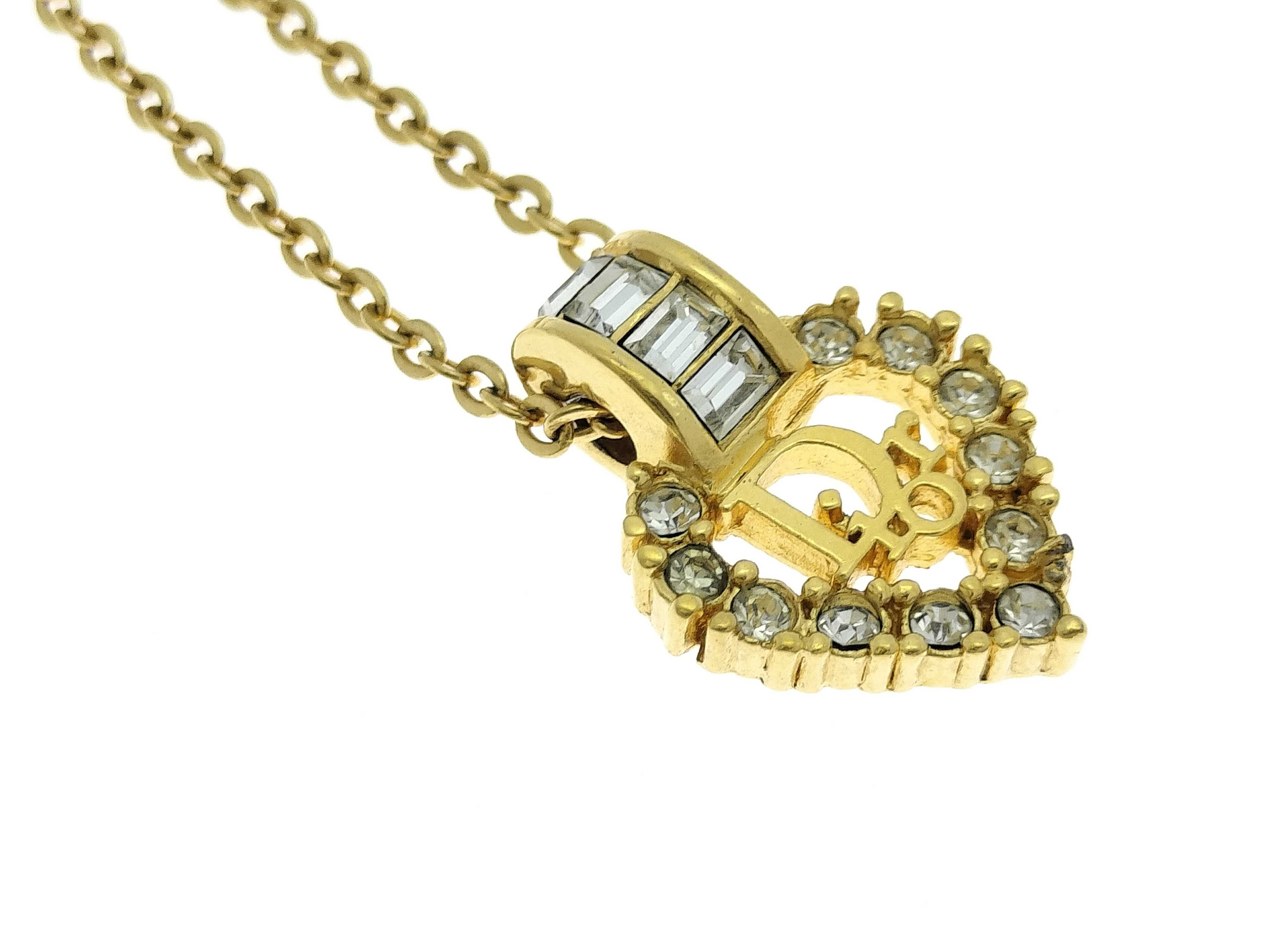 Heart Bucket Stone Necklace Gold Necklace — view 2